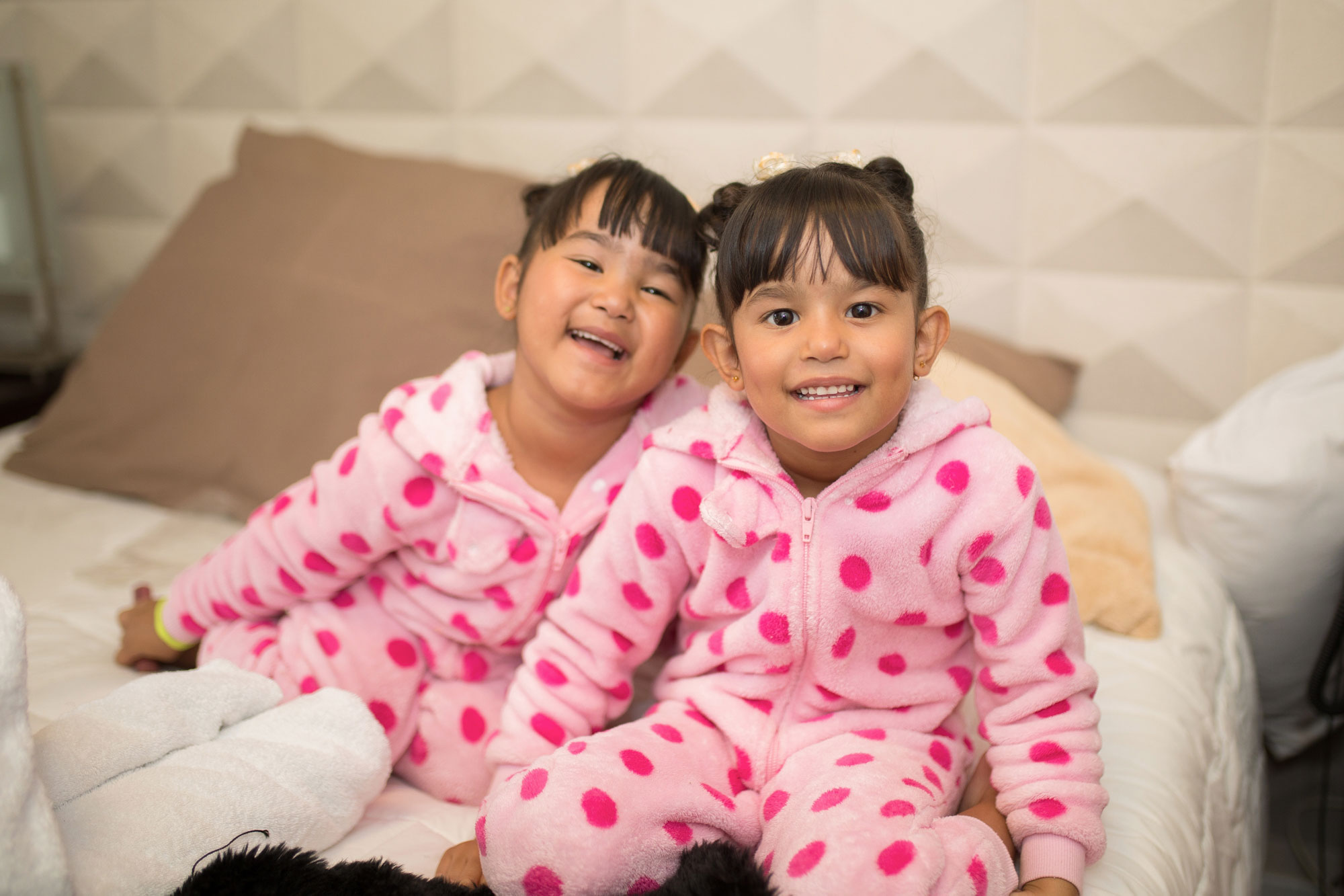 flower girls smiling