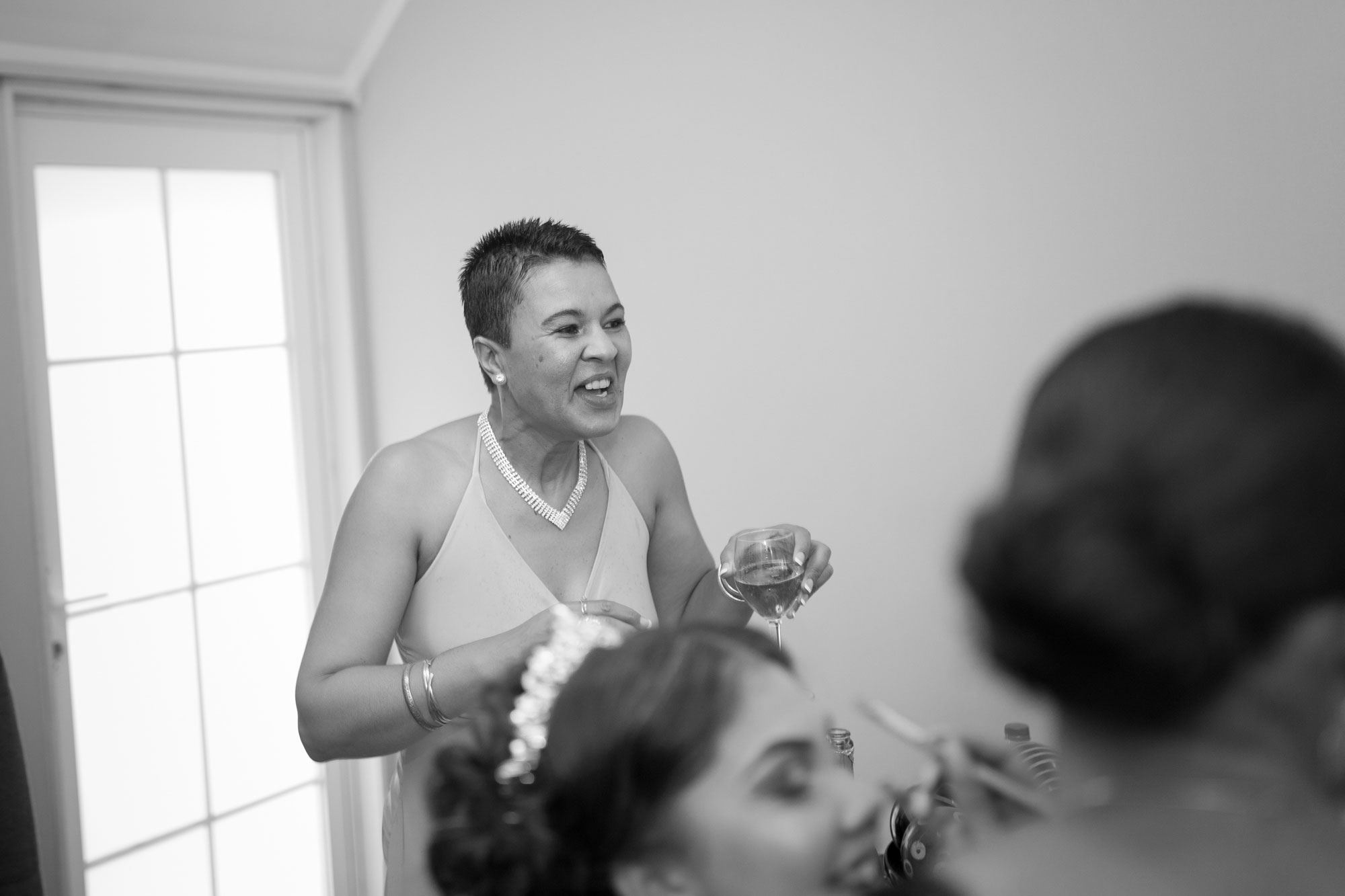 mother of the bride laughing