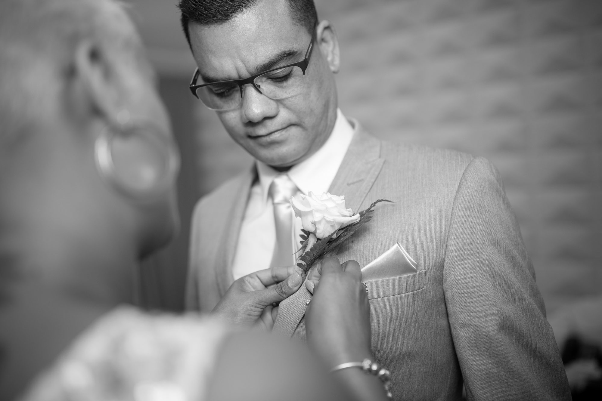 father of the bride getting ready