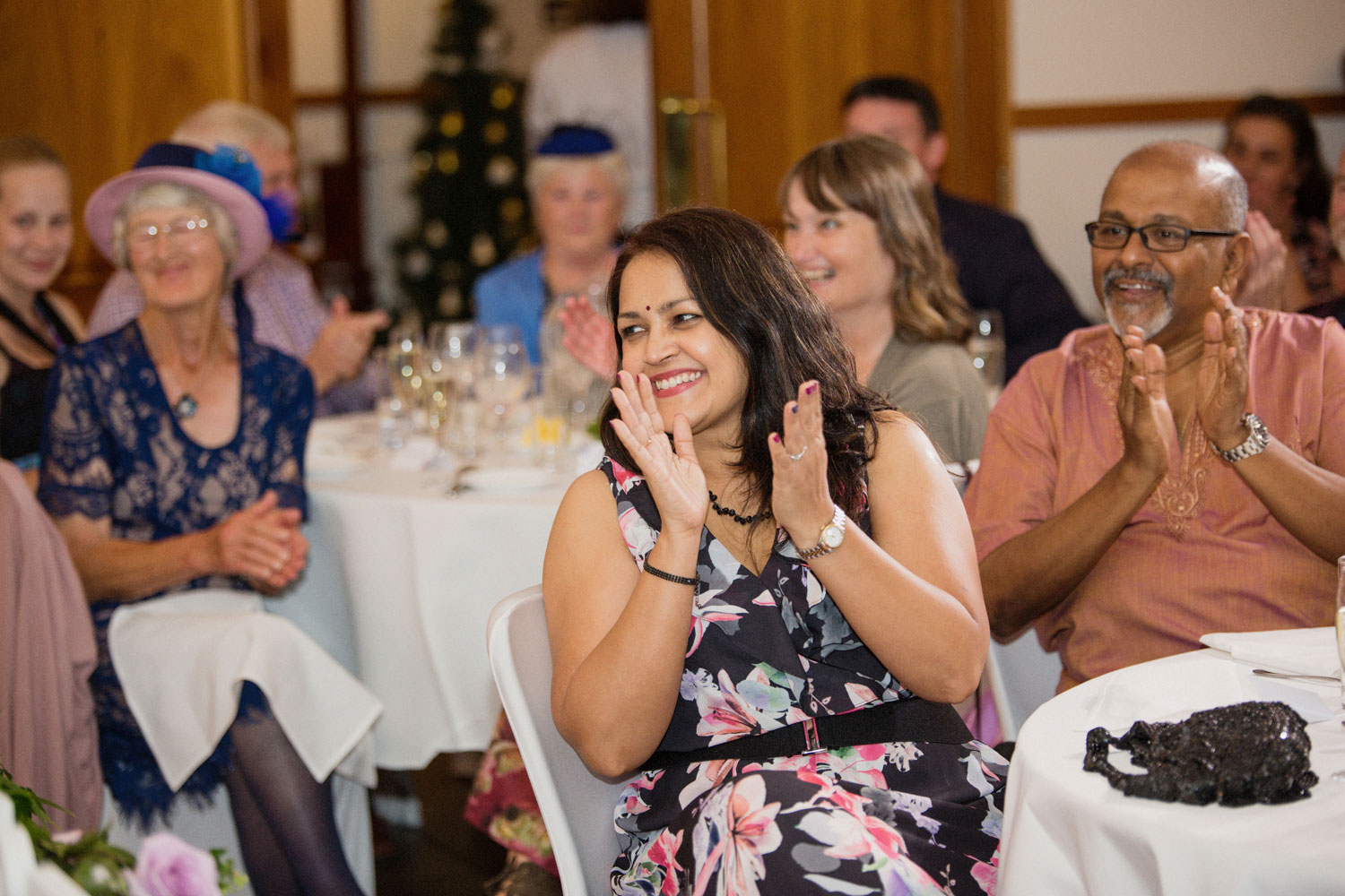 wedding guest clapping