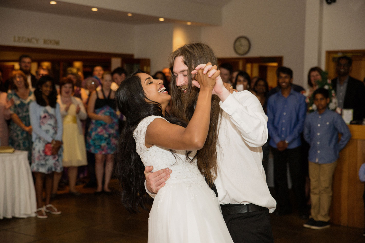 bride and groom first dance