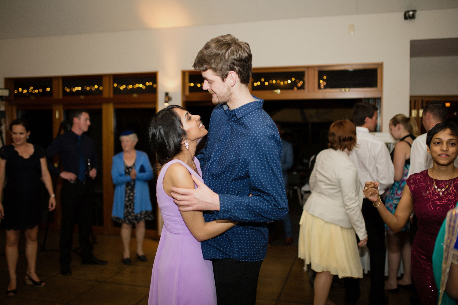 wedding guests dancing