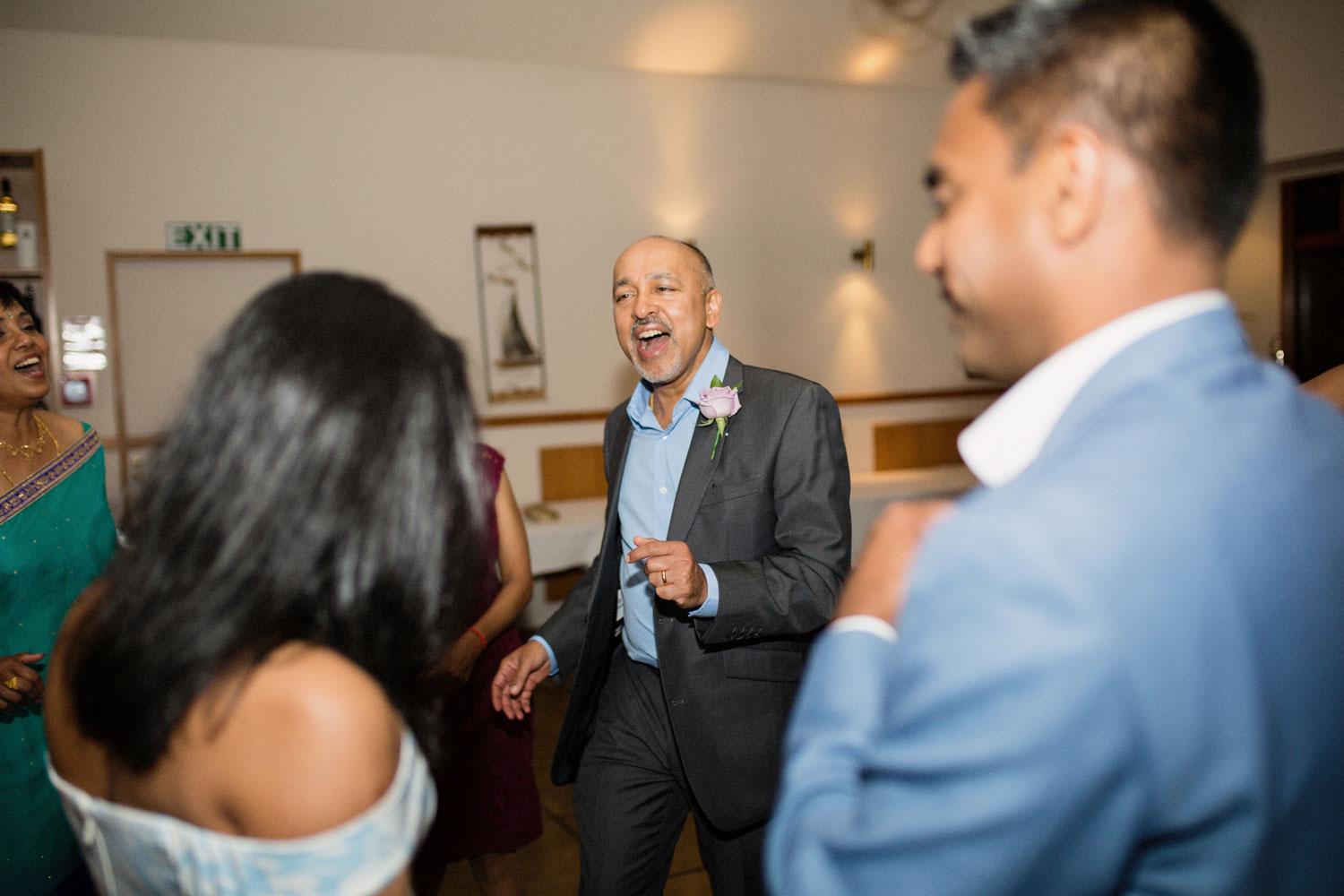 father of the bride having fun