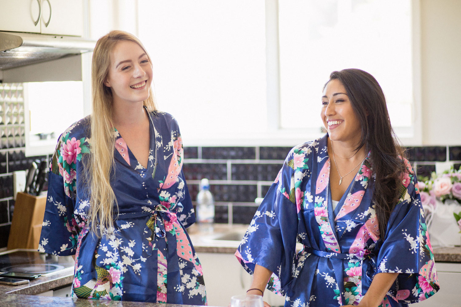 bridesmaids having a laugh