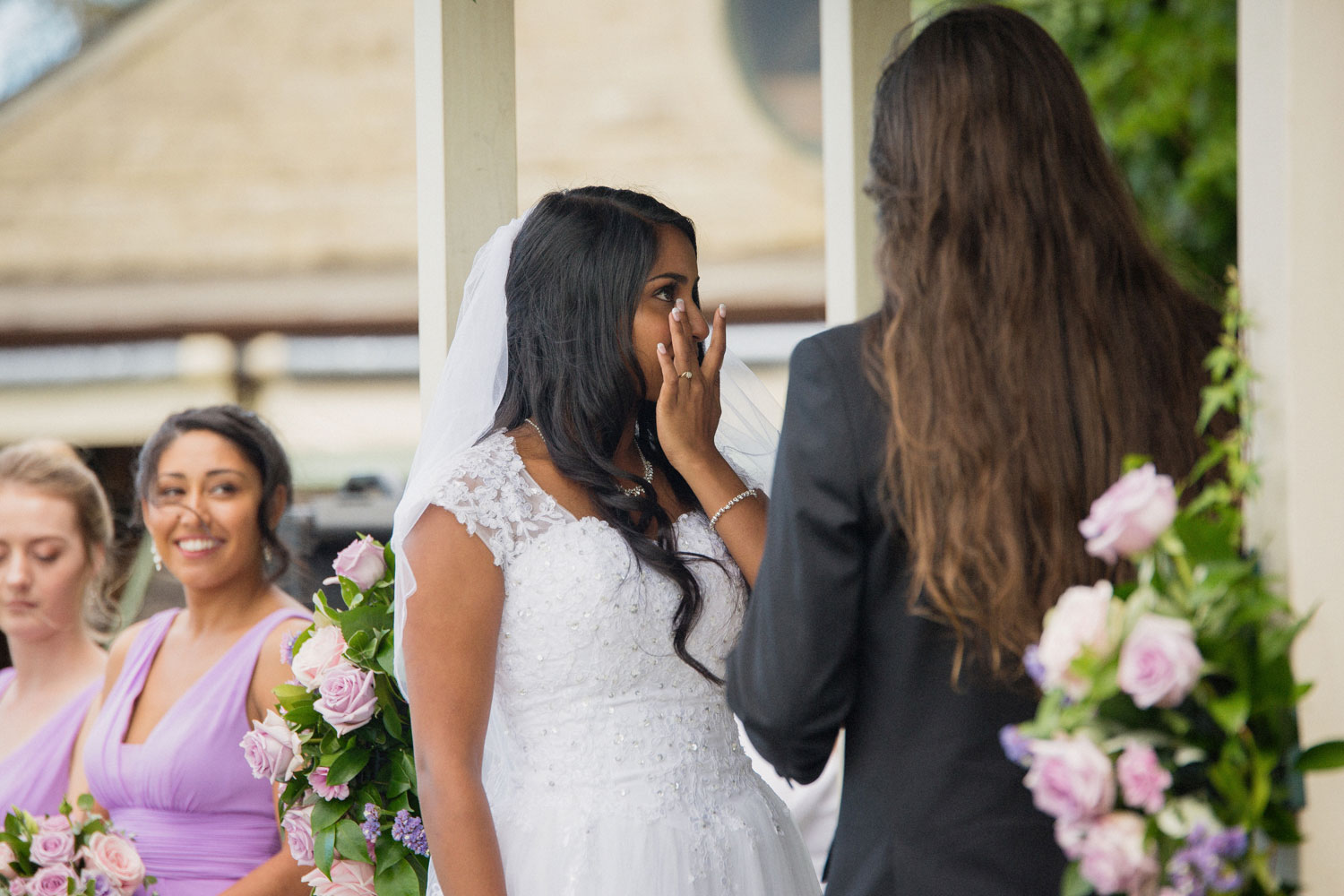 bride crying