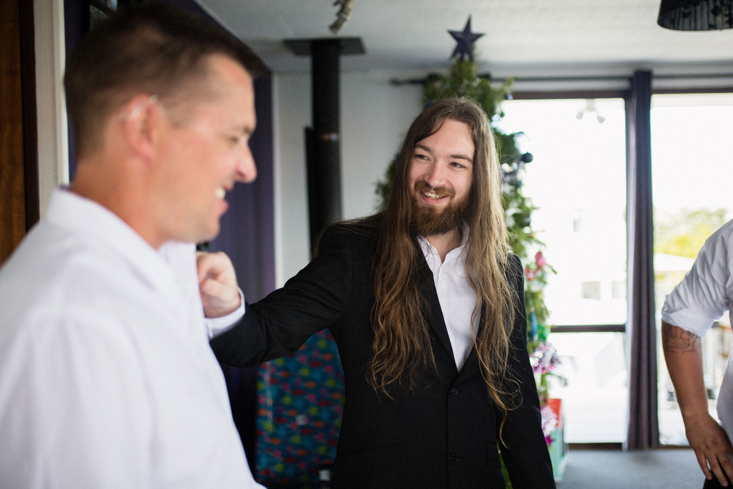 groom having fun