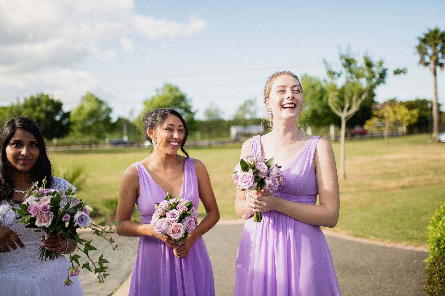 bridesmaid smiling