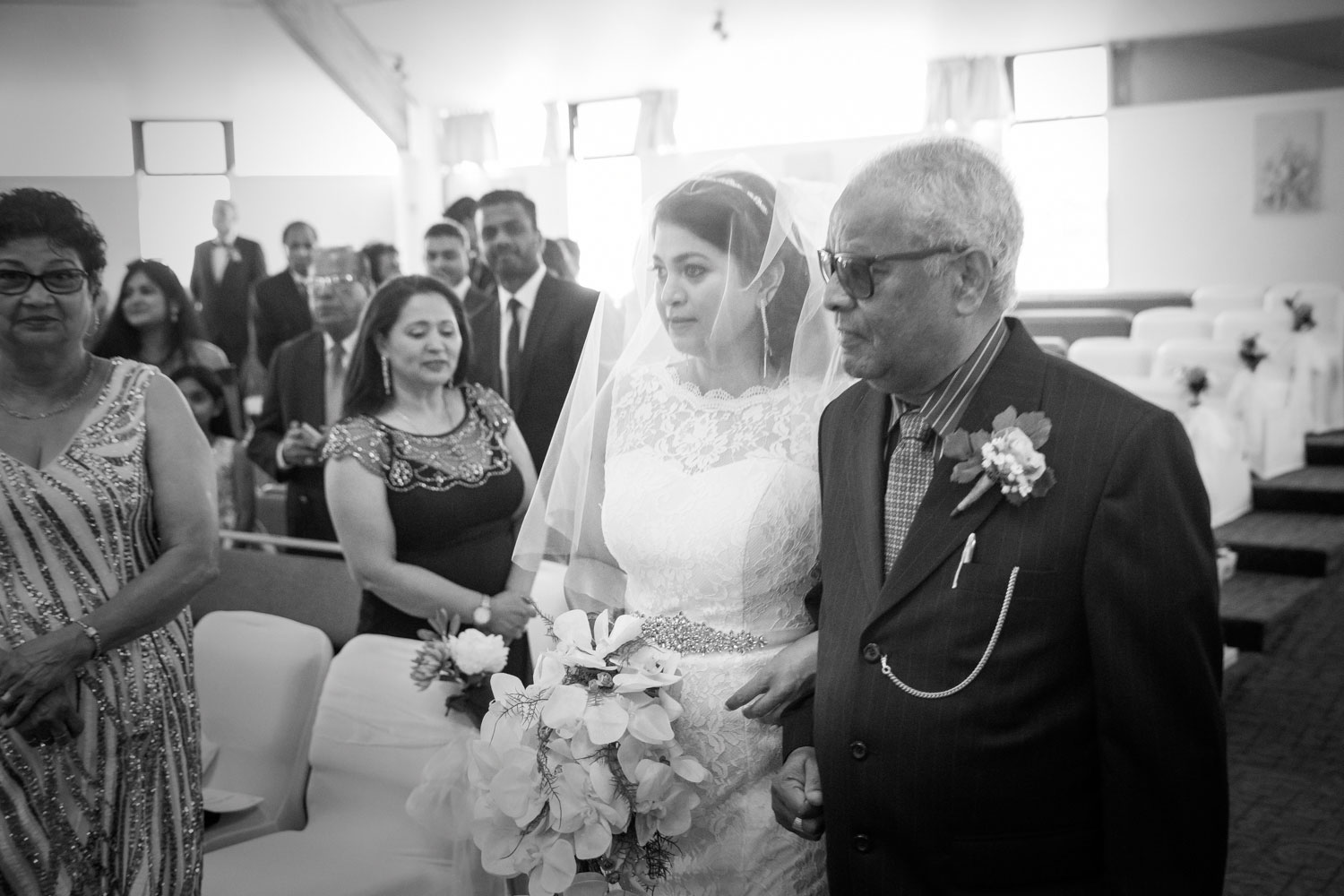 bride walking down aisle