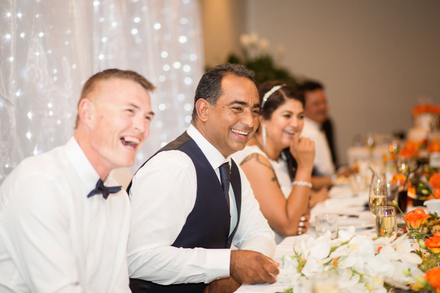 groom laughing