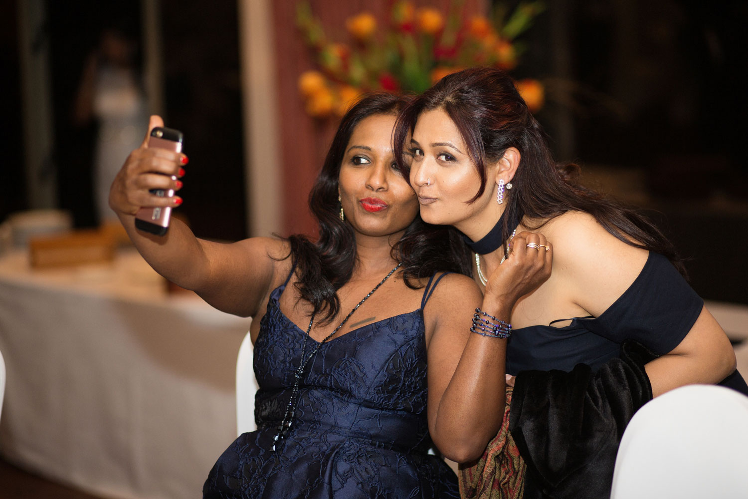 wedding guests selfie