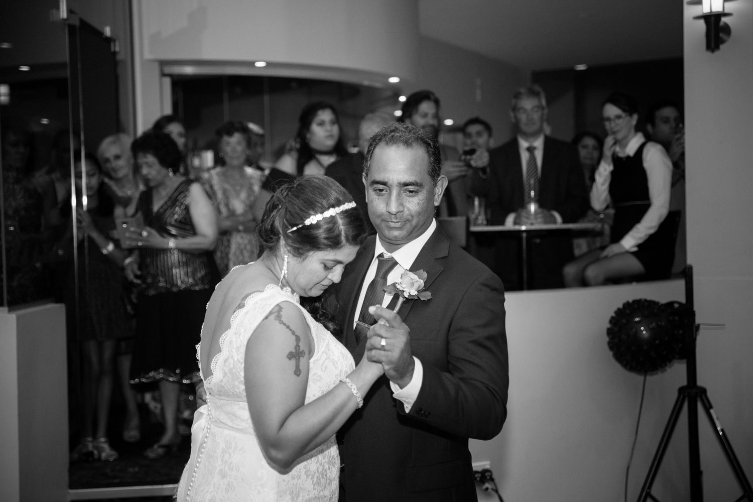 bride and groom first dance