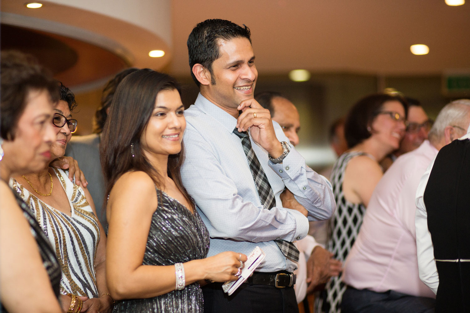 guests enjoying wedding reception