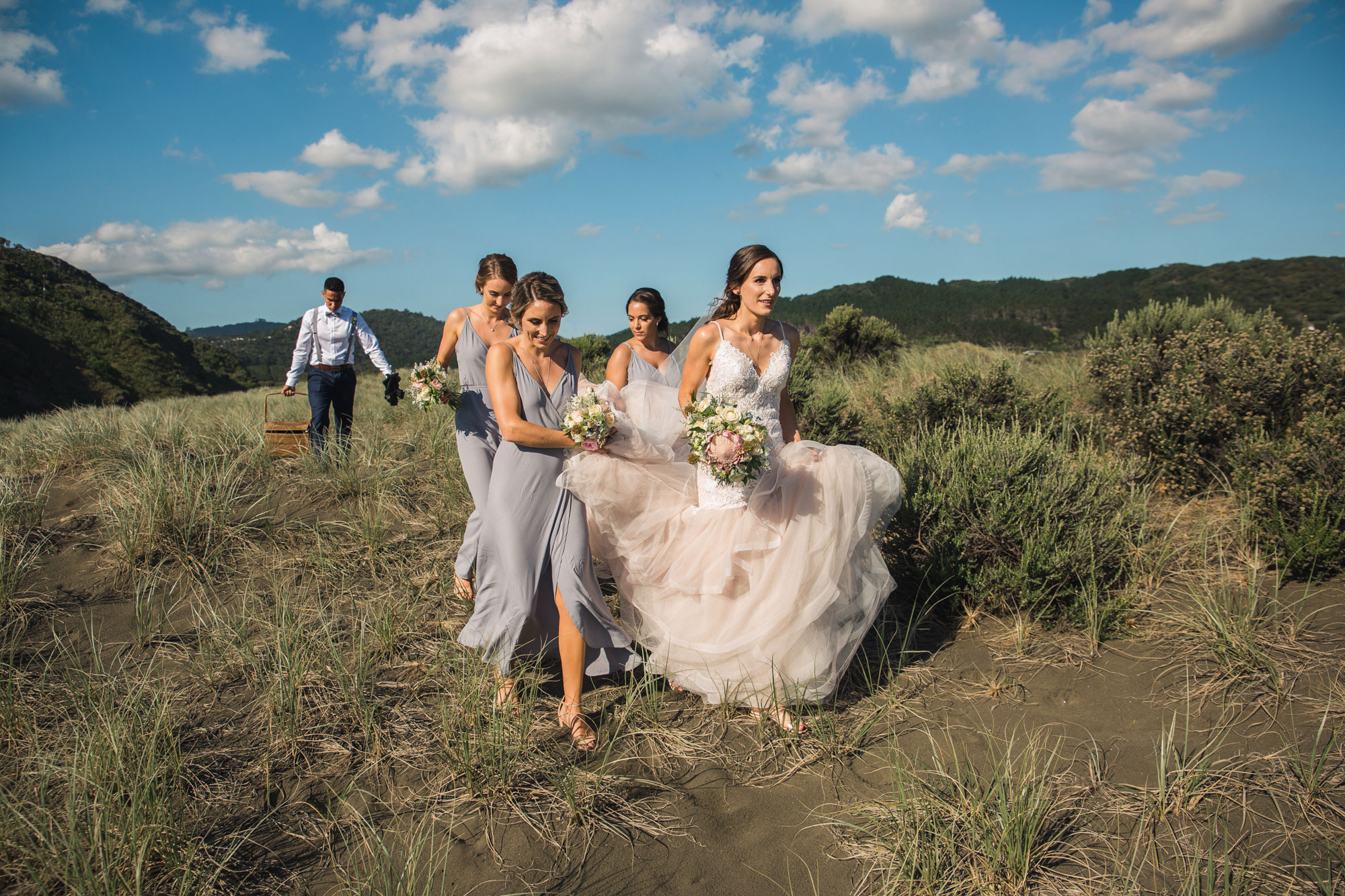 bride at bethells beach