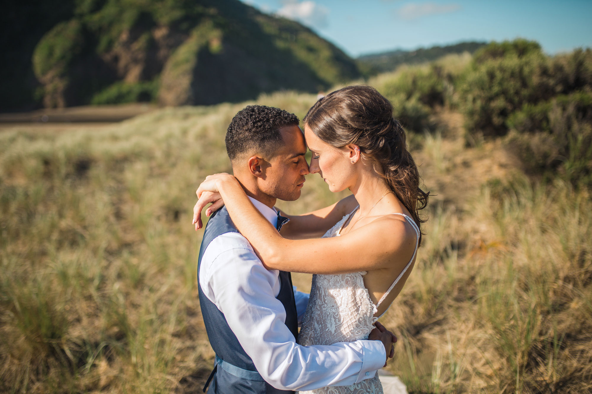 bride and groom moment