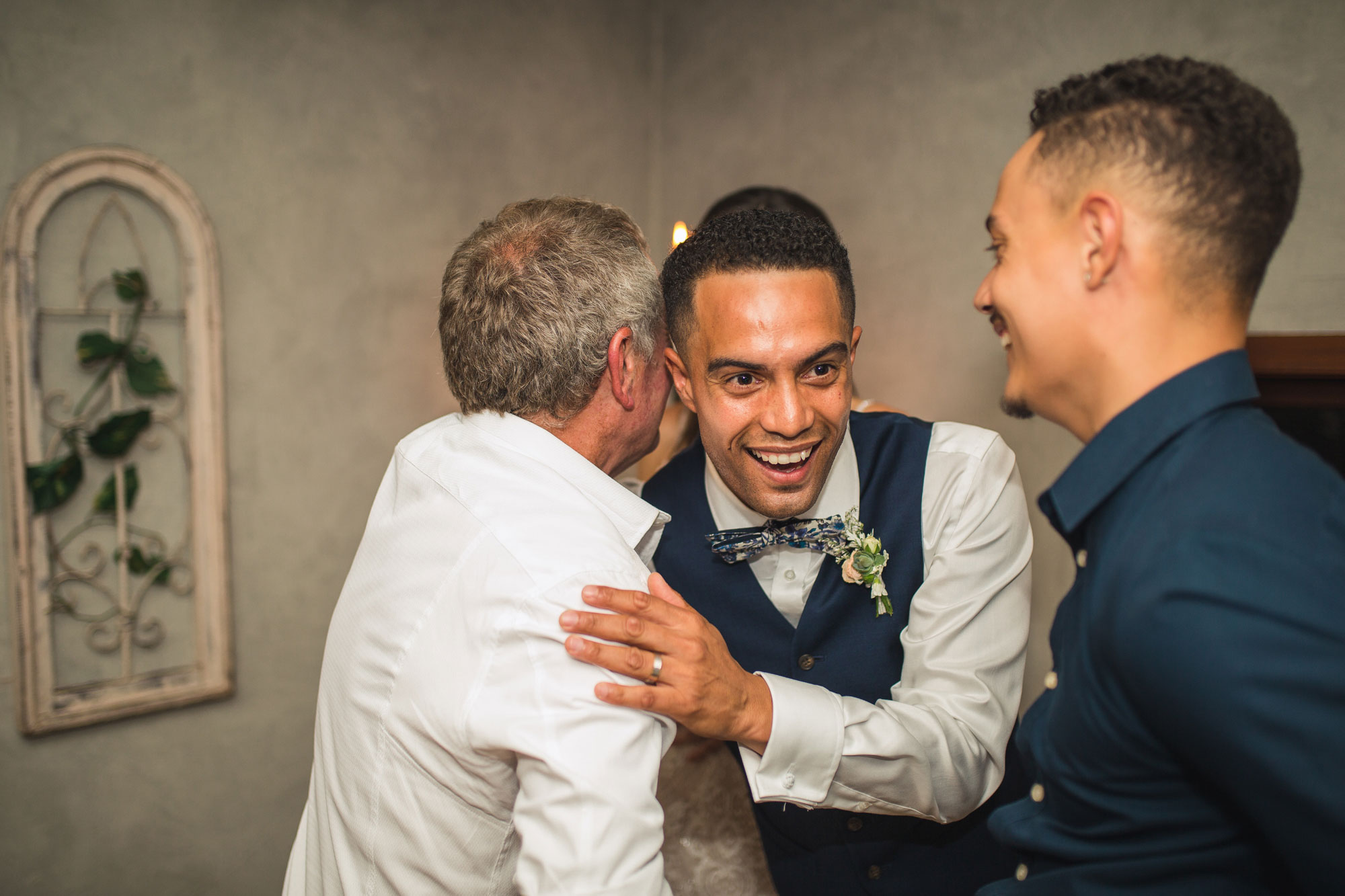 groom smiling