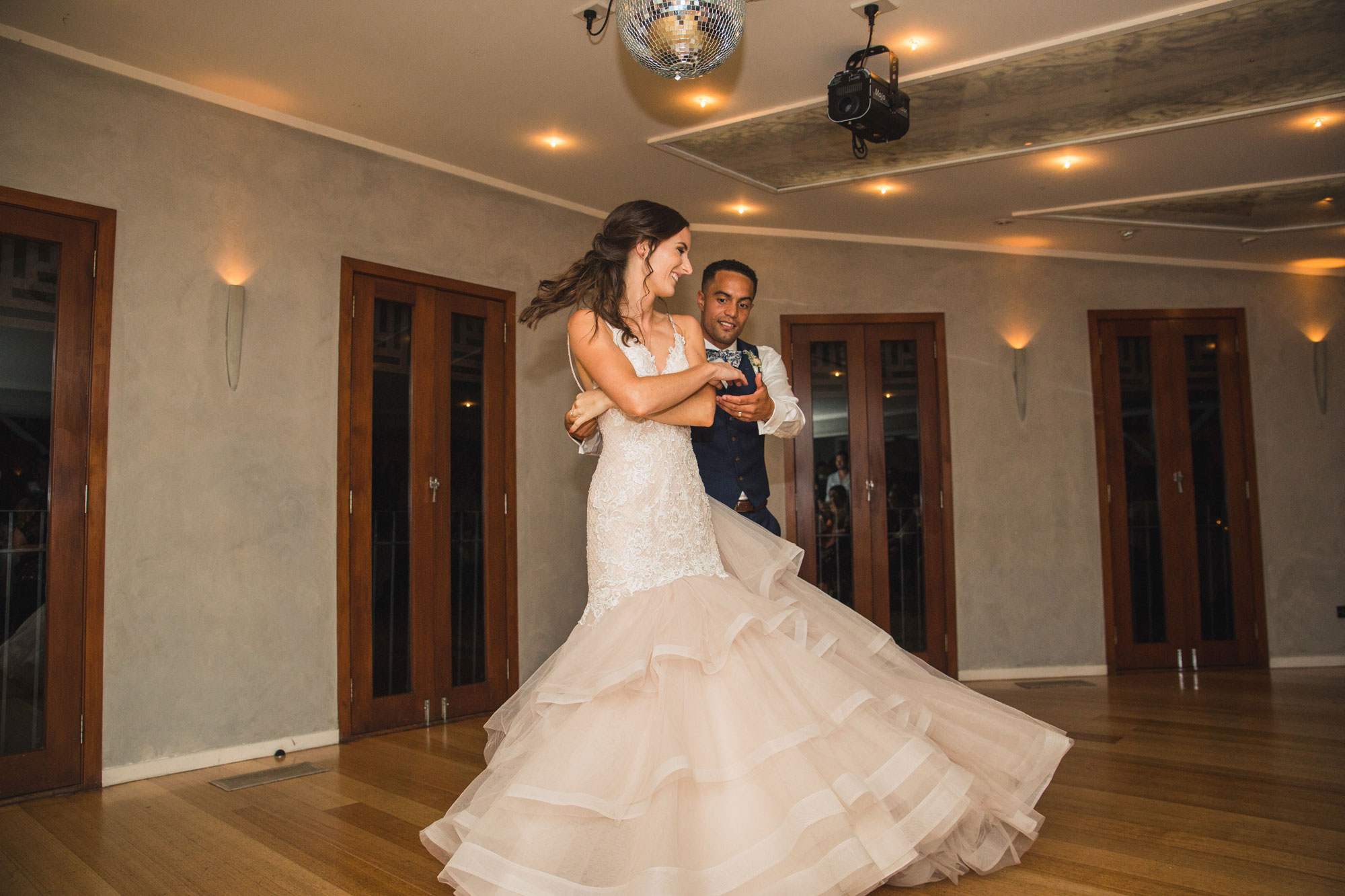 bride and groom first dance