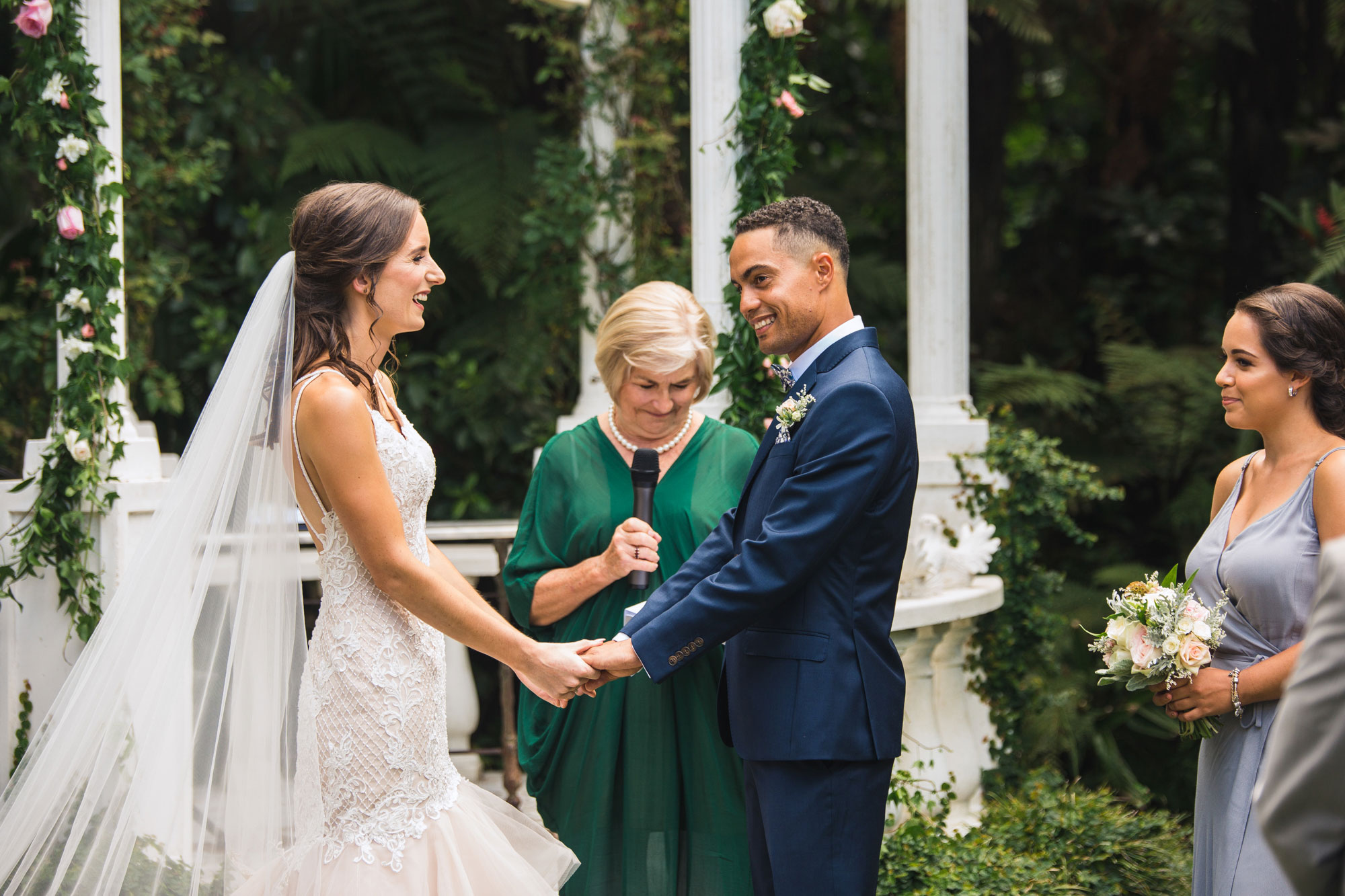 bride and groom at the ceremony