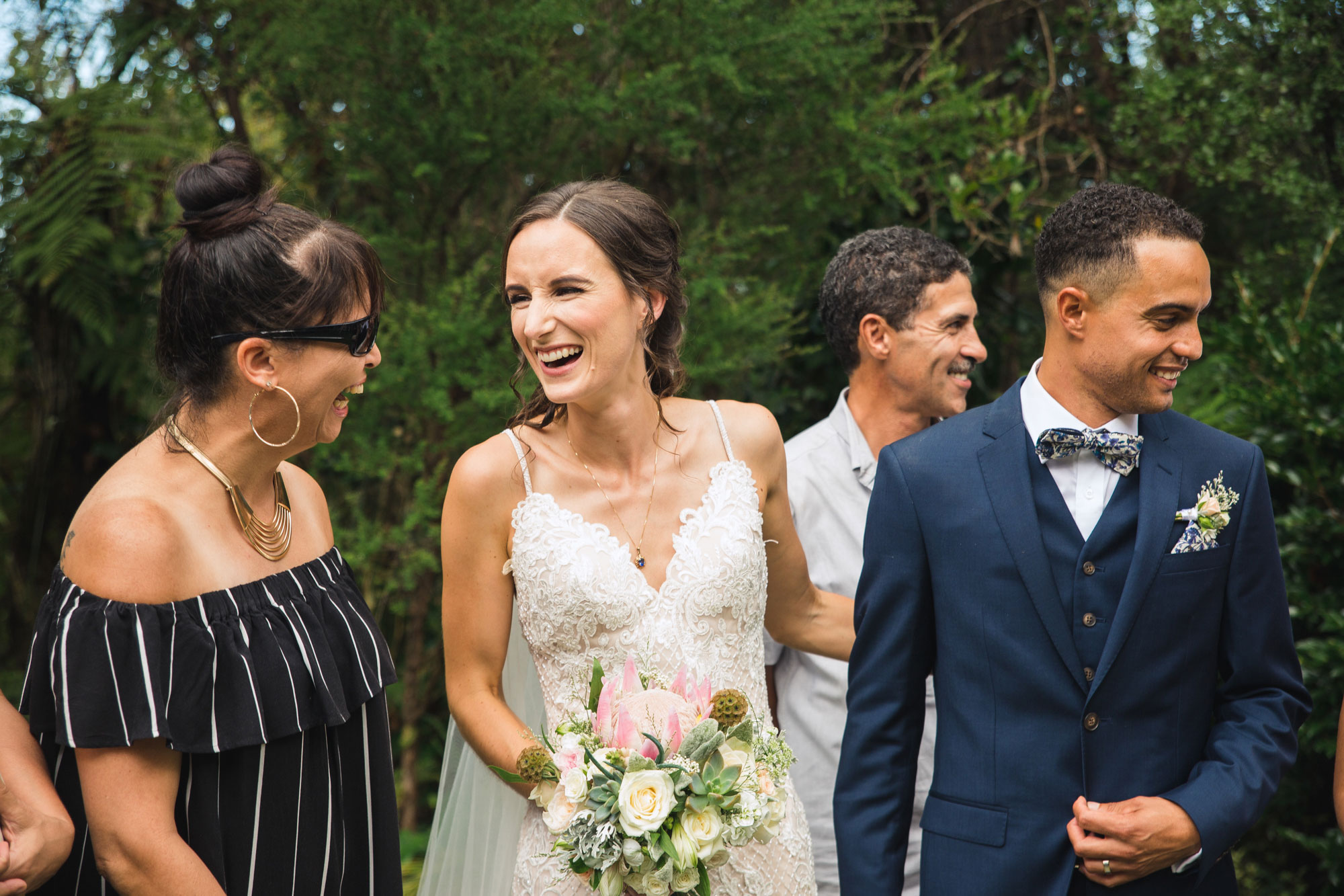 bride having a good time