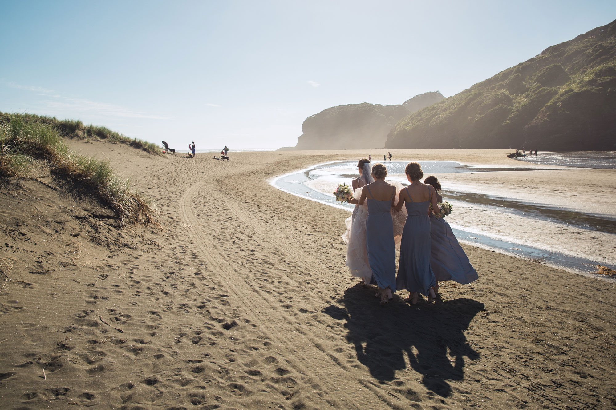 bride and bridesmaids