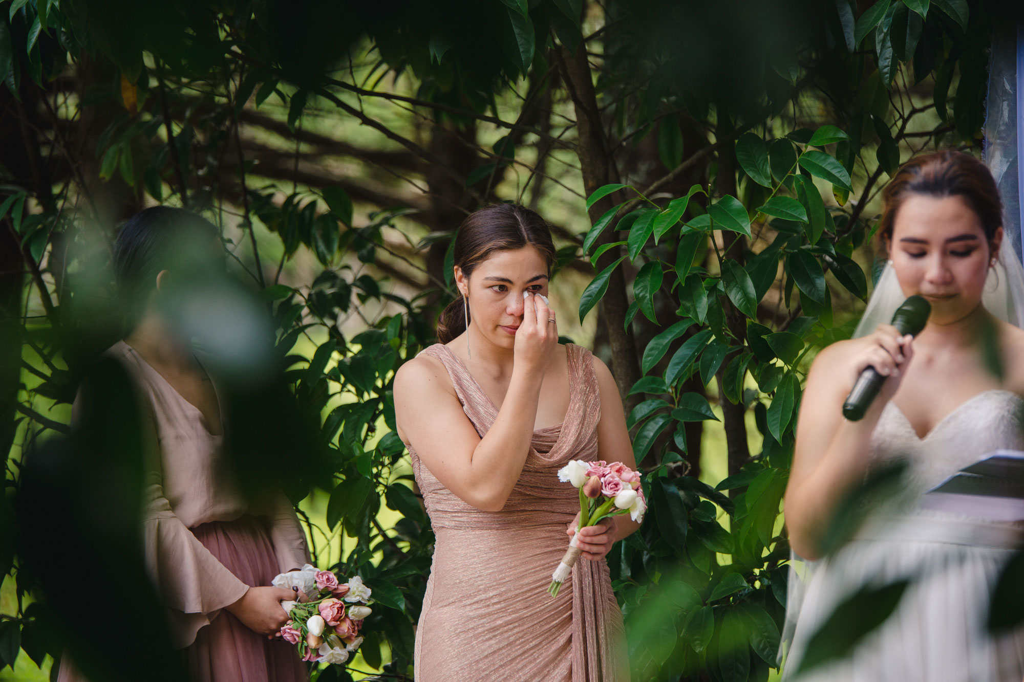 bridesmaid crying