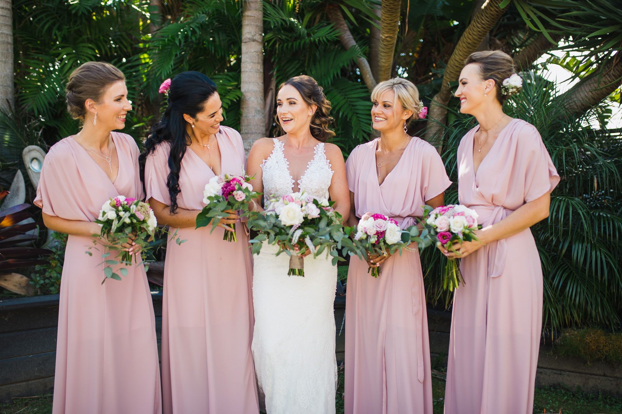 bride and bridesmaids