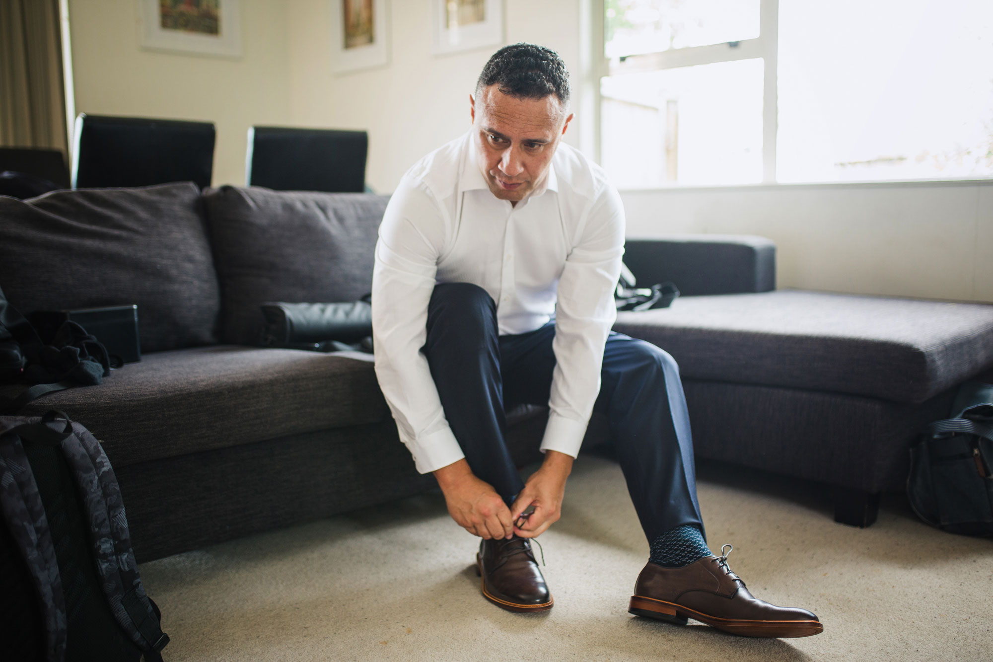 groom getting ready