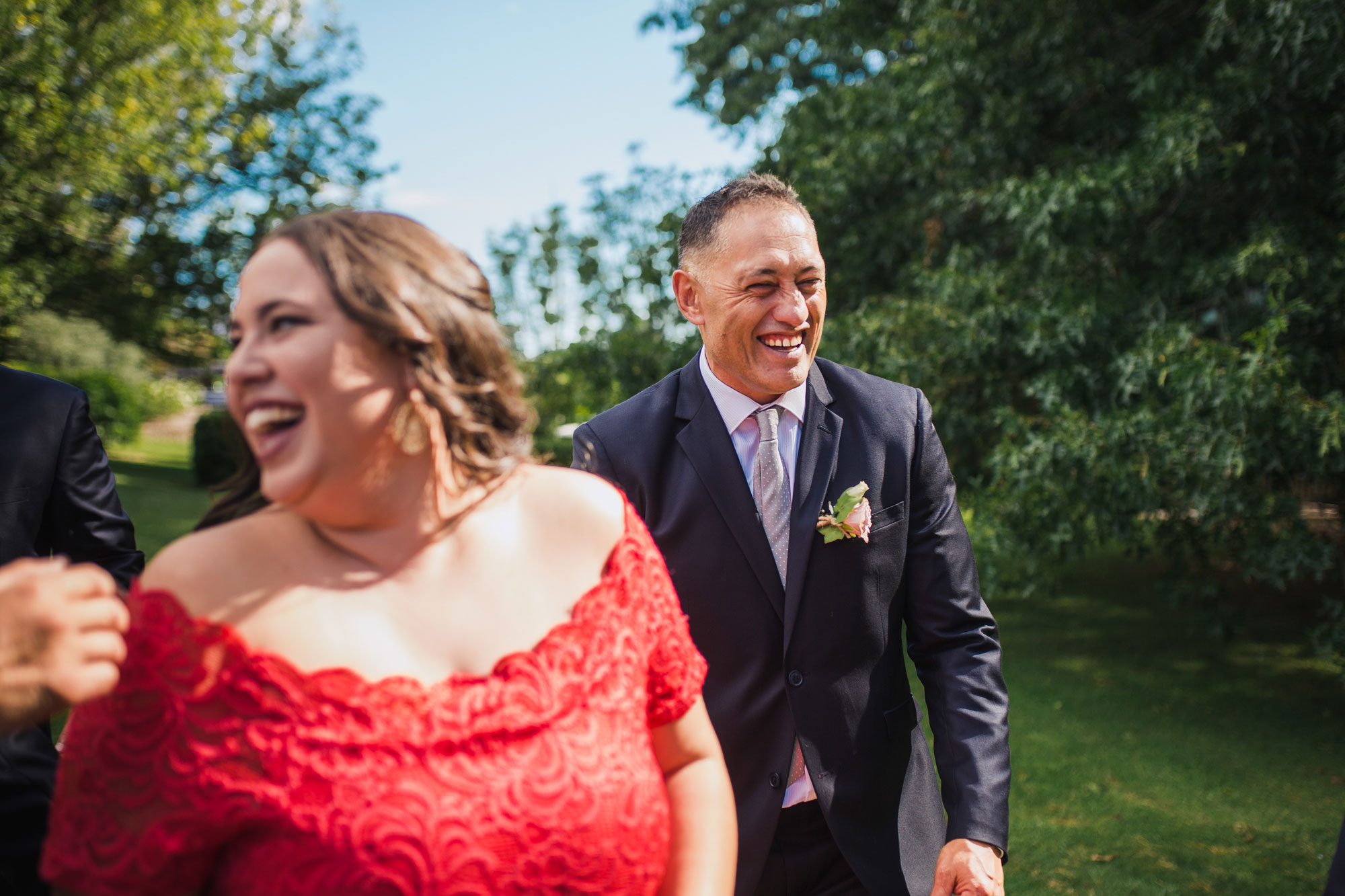 groomsman laughing