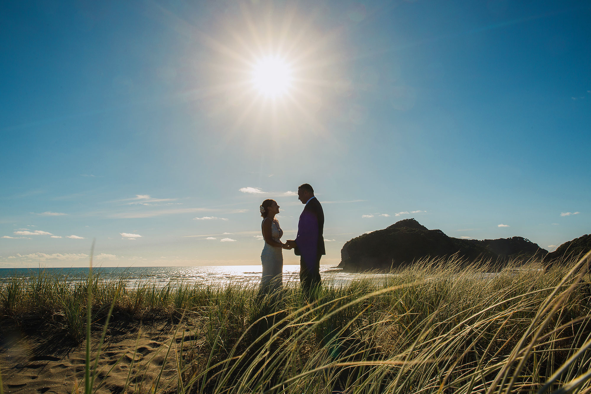 bethells beach wedding photo