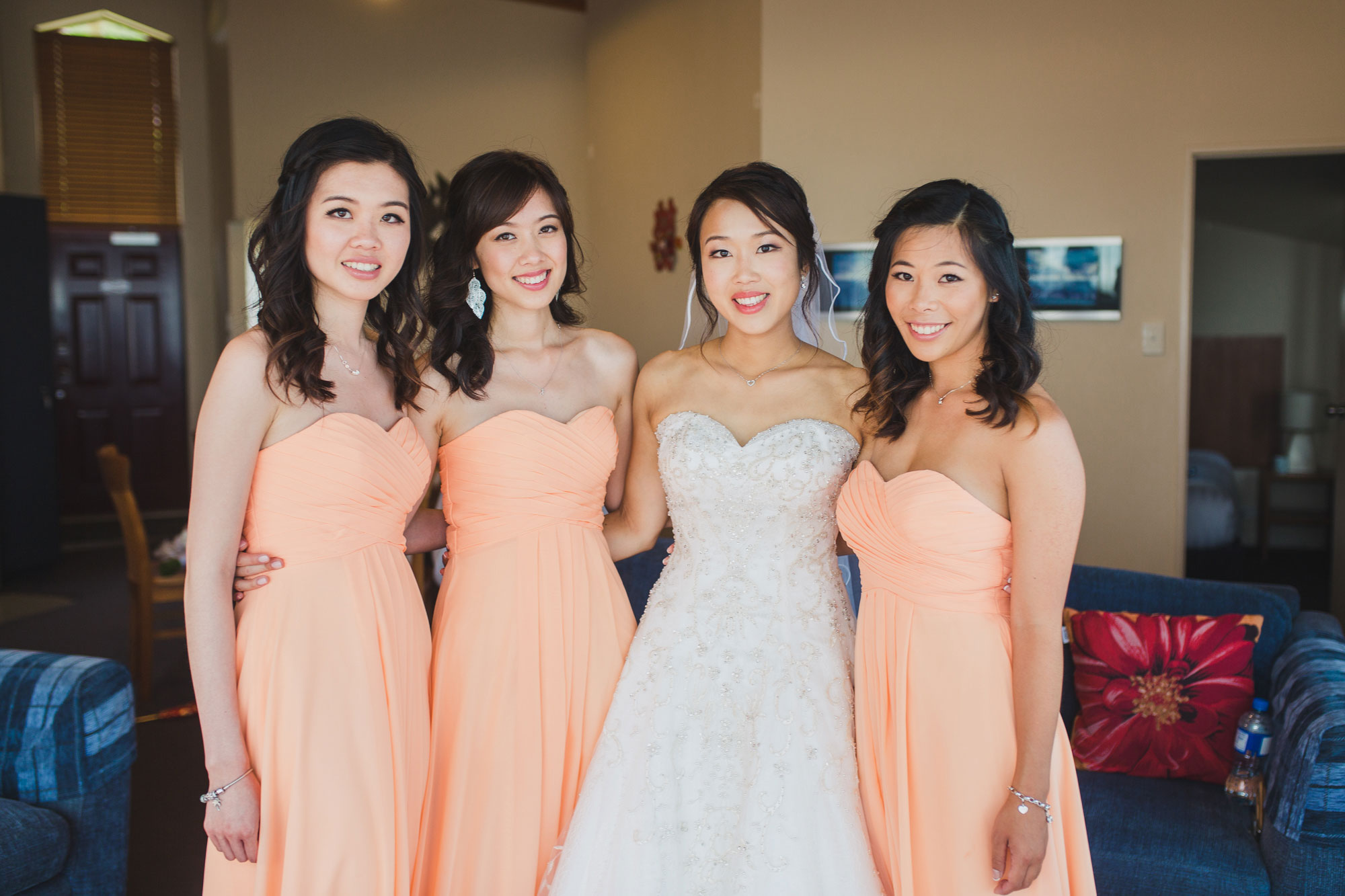 bride and the girls