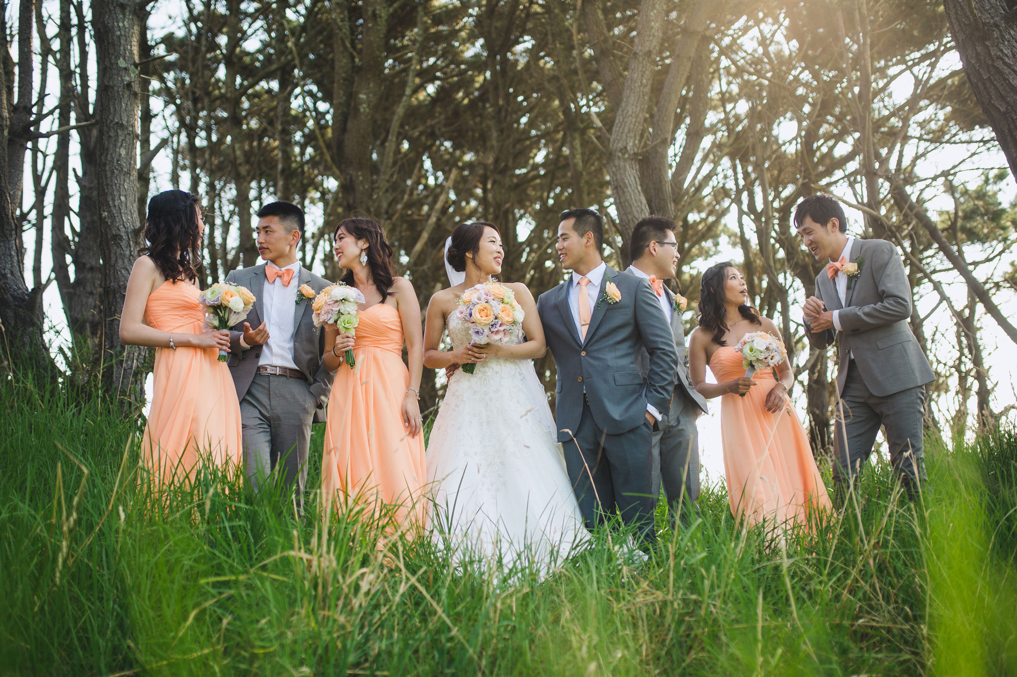 castaways bridal party photo