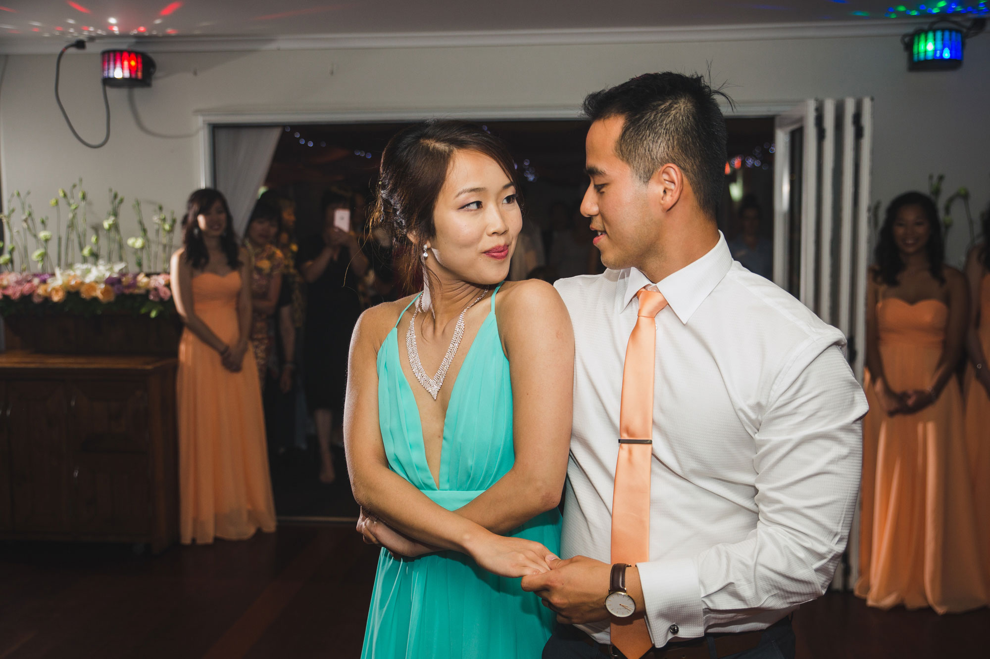 bride and groom first dance