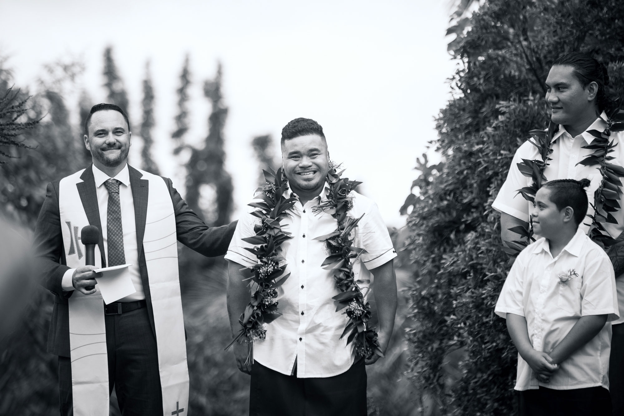 groom looking at bride