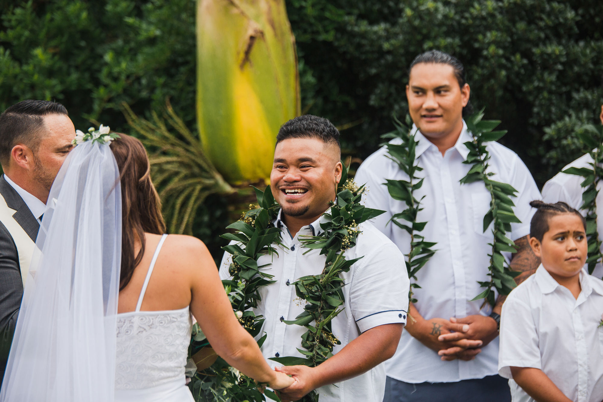 groom smiling