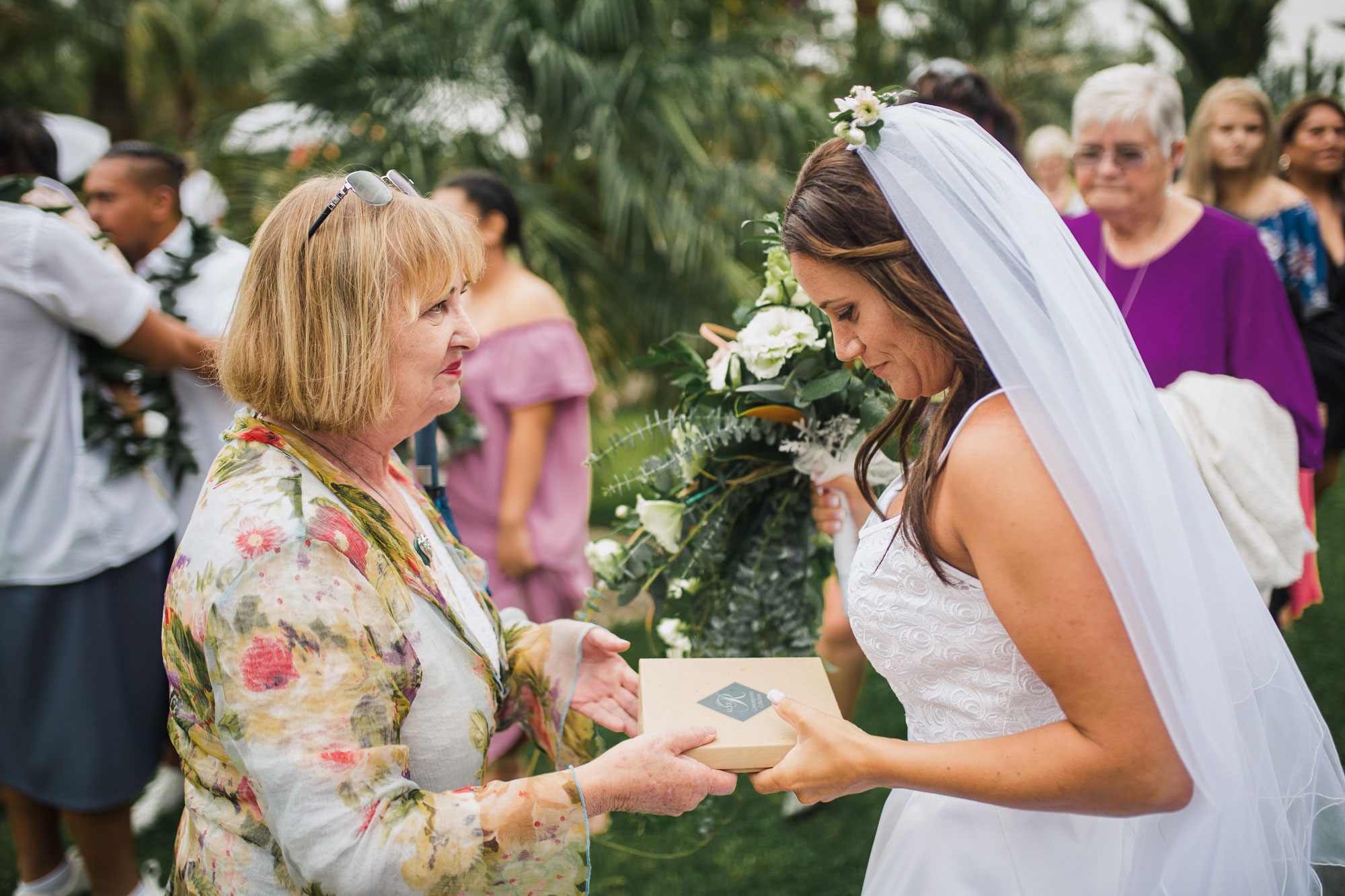 bride receiving gift