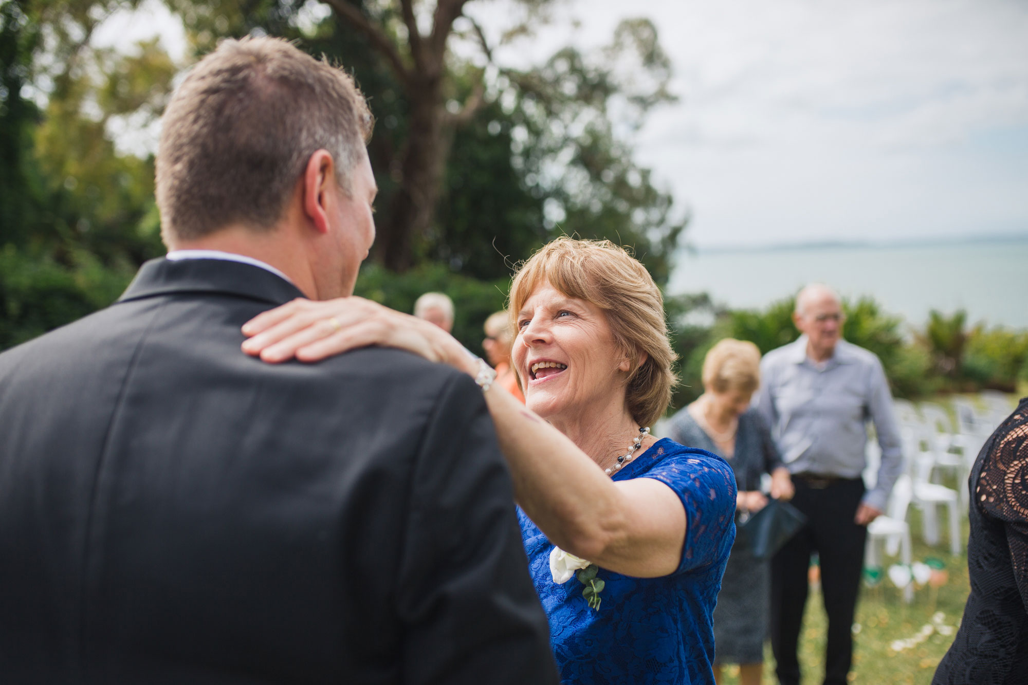 mother of the bride congratulate groom