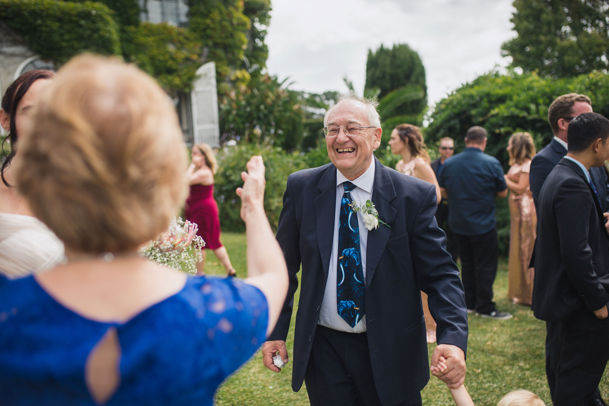 father of the bride walking