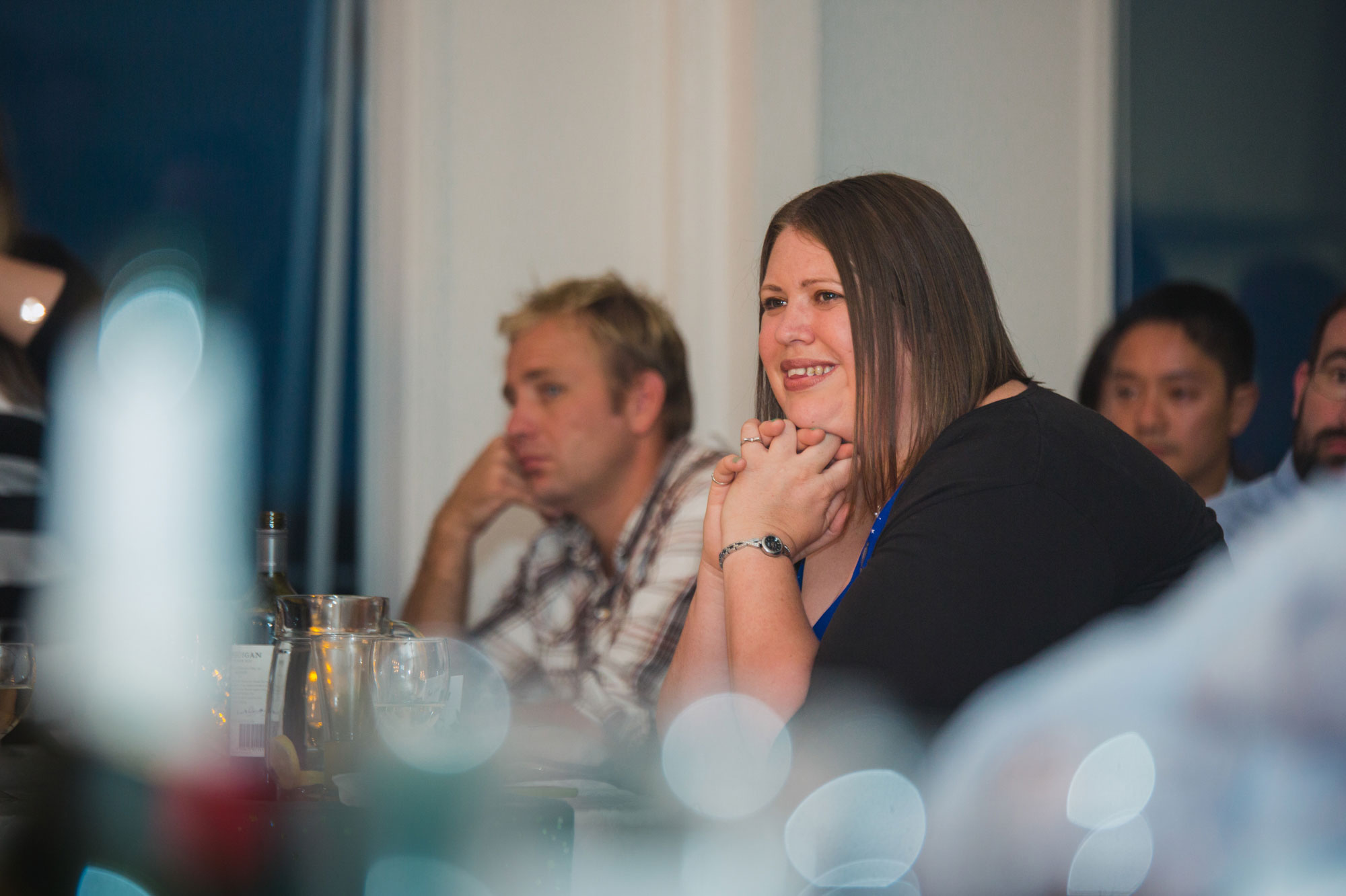 wedding guest crying at reception