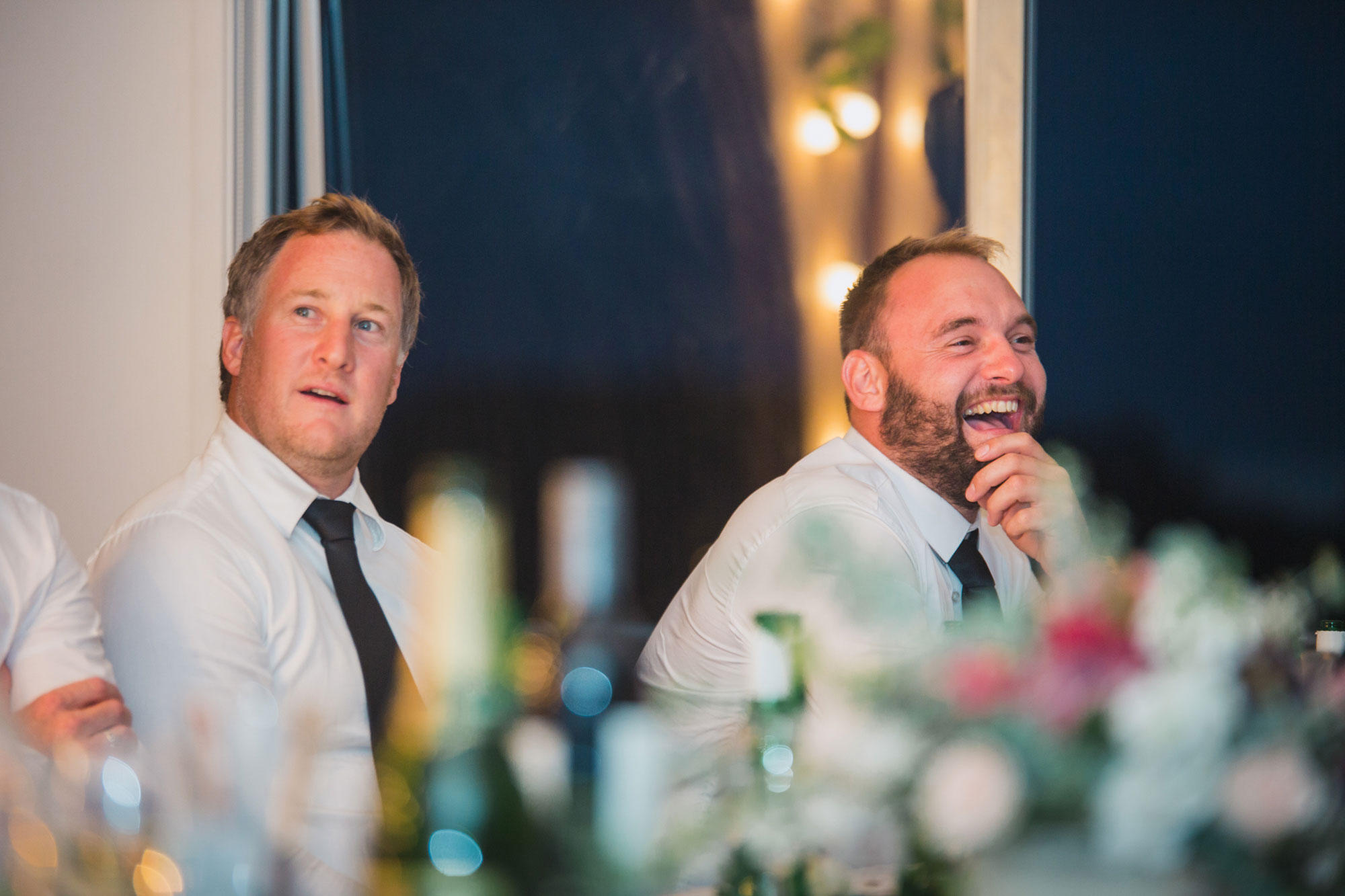 groomsman having a laugh