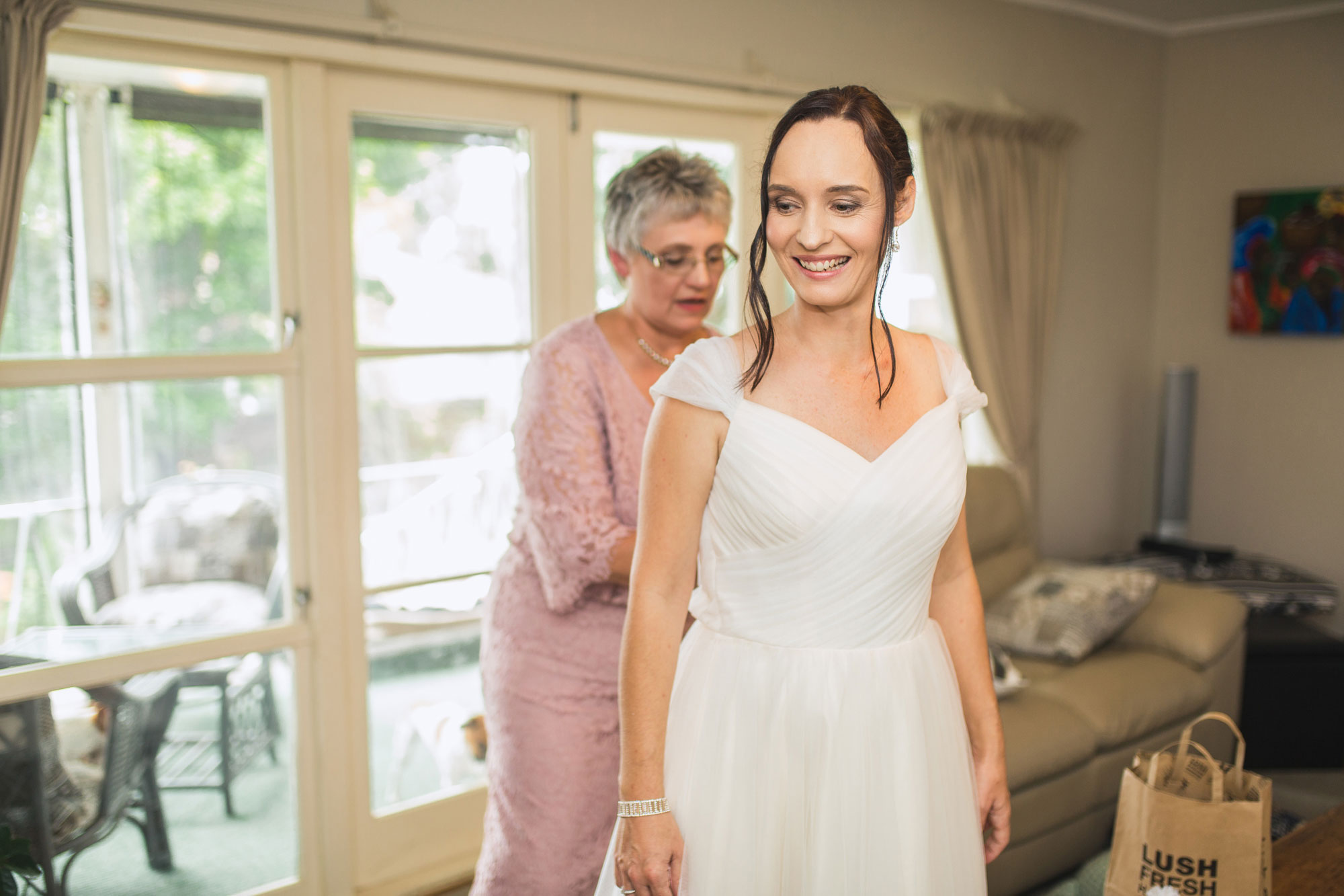 bride and mother