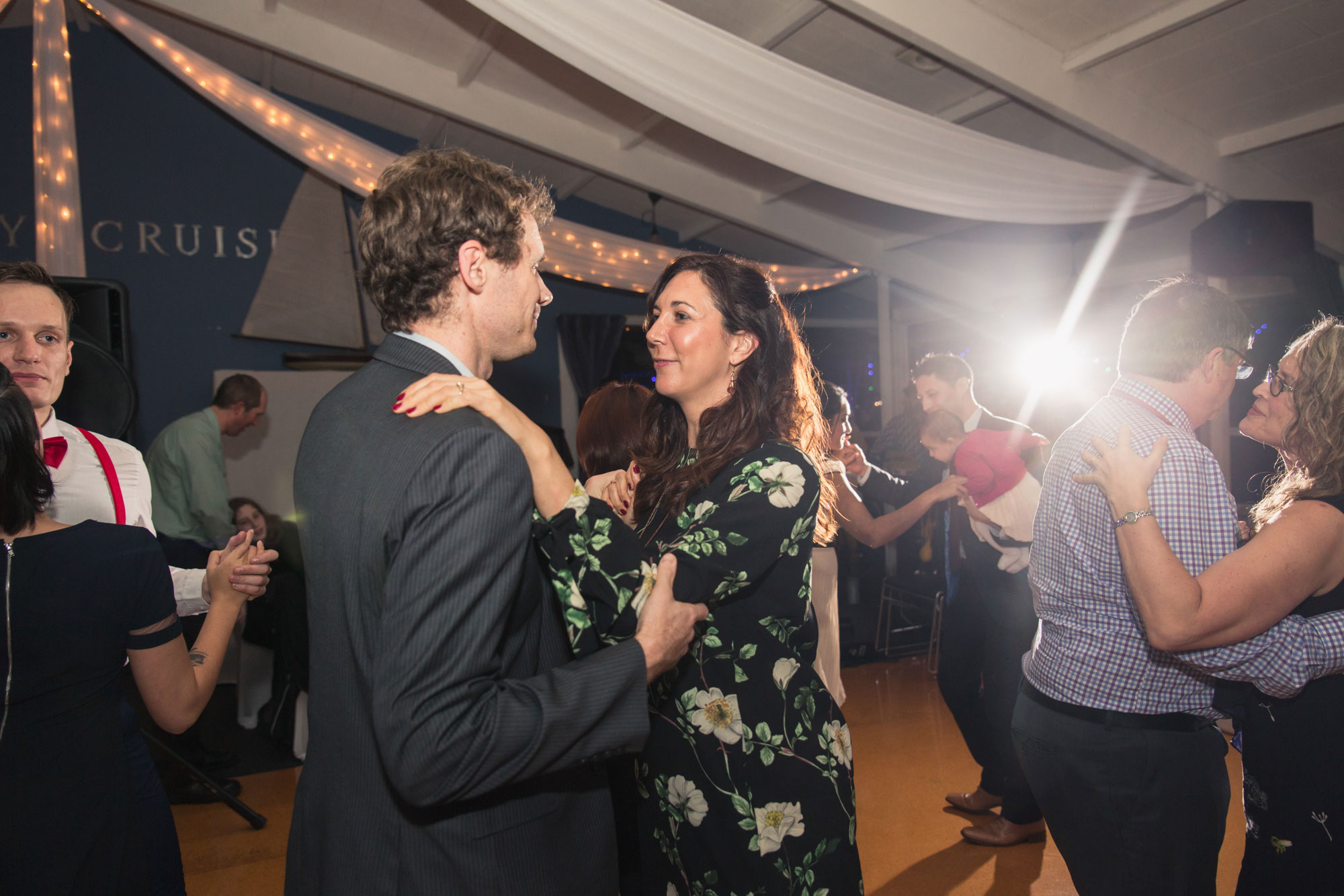 wedding guests on the dance floor