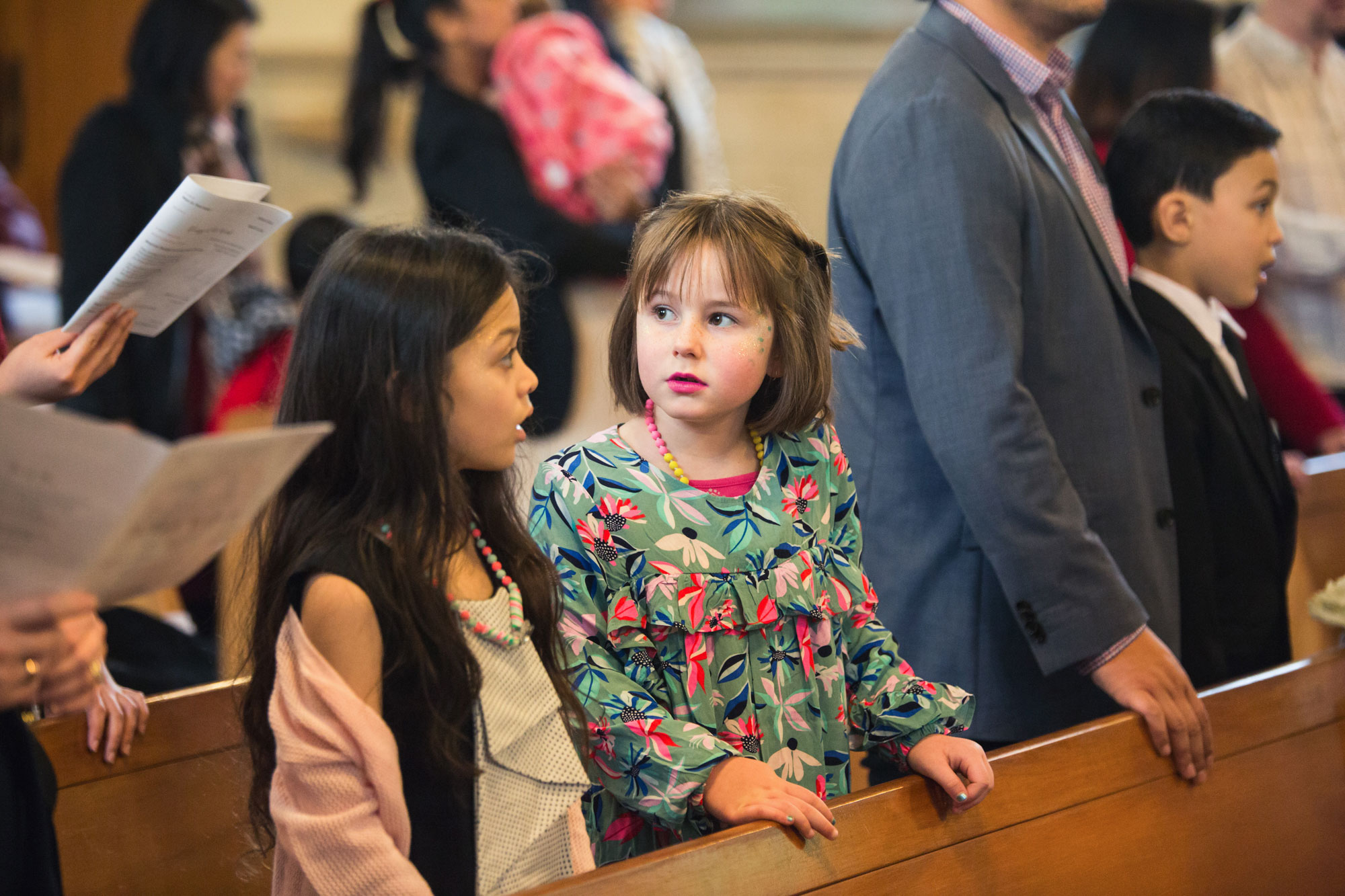 children at the wedding ceremony