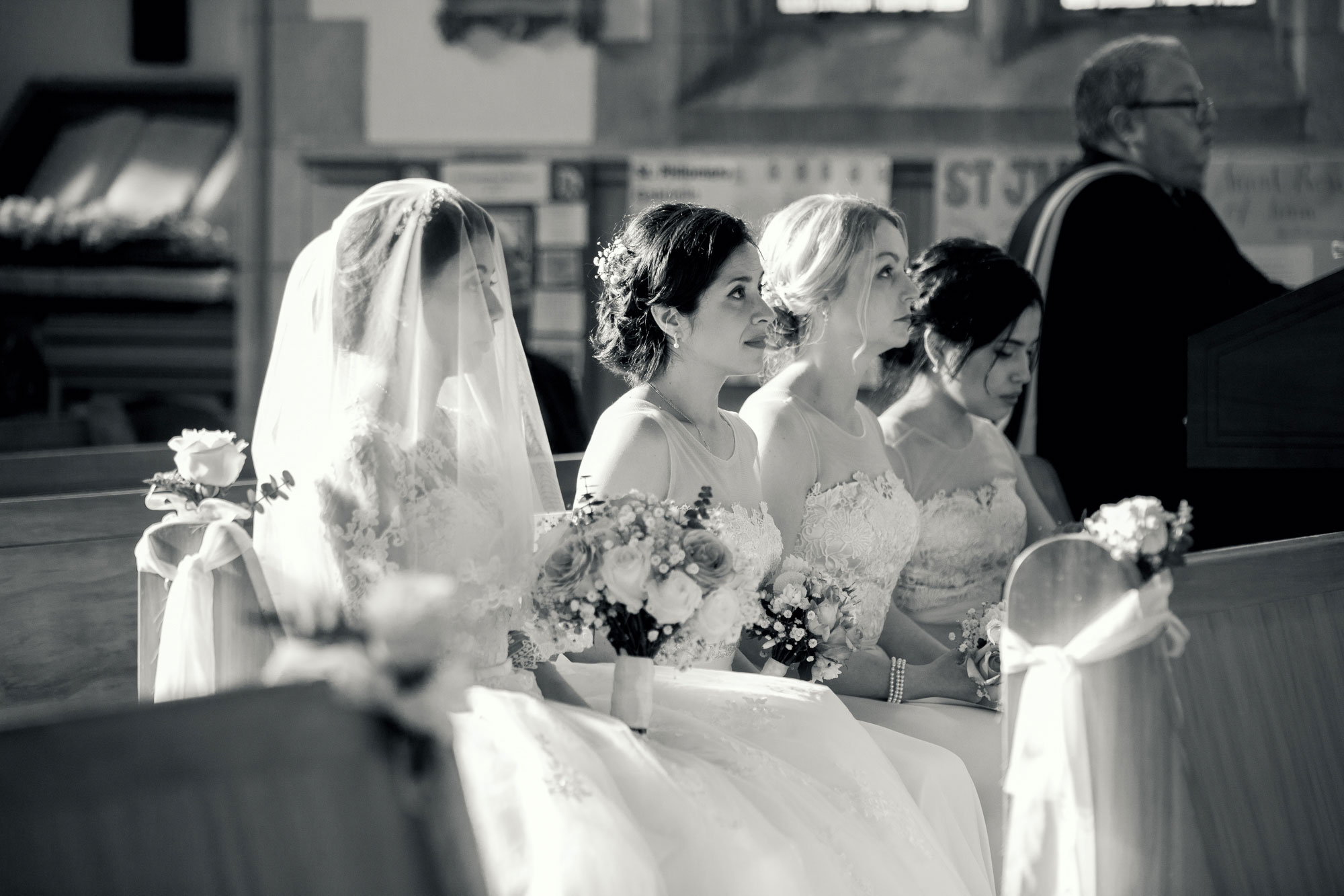 bride and bridal party ceremony