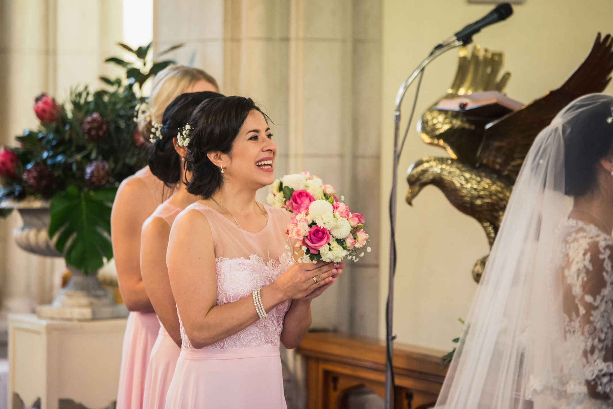 maid of honour laughing