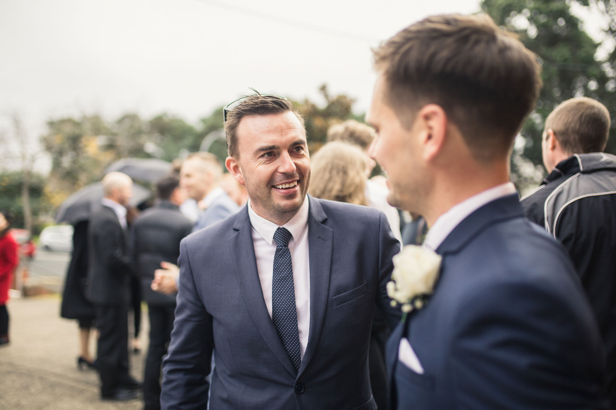 wedding guest and the groom