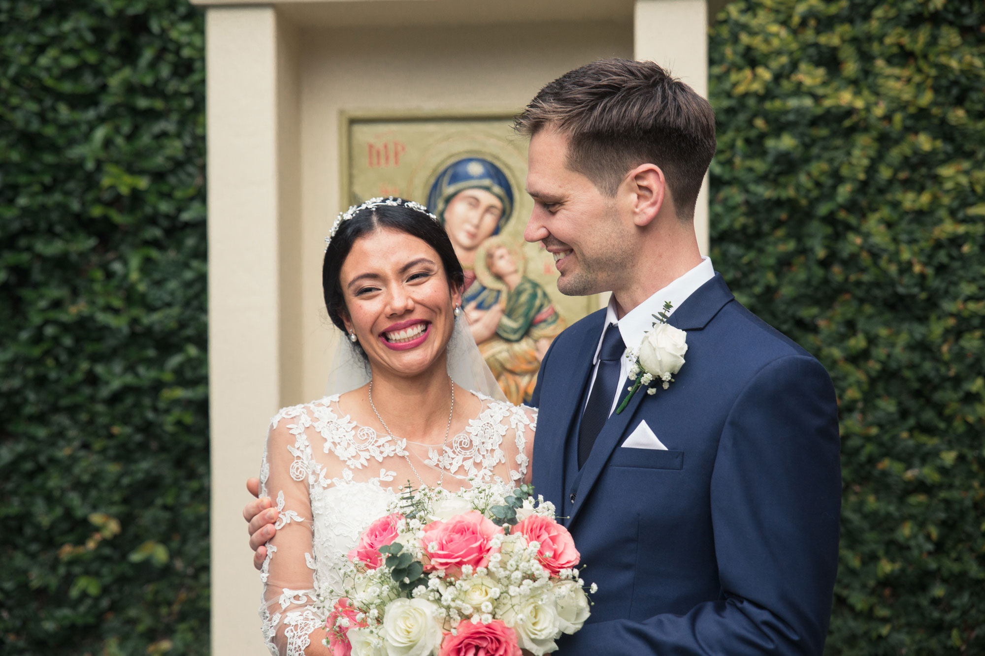 bride and groom portrait