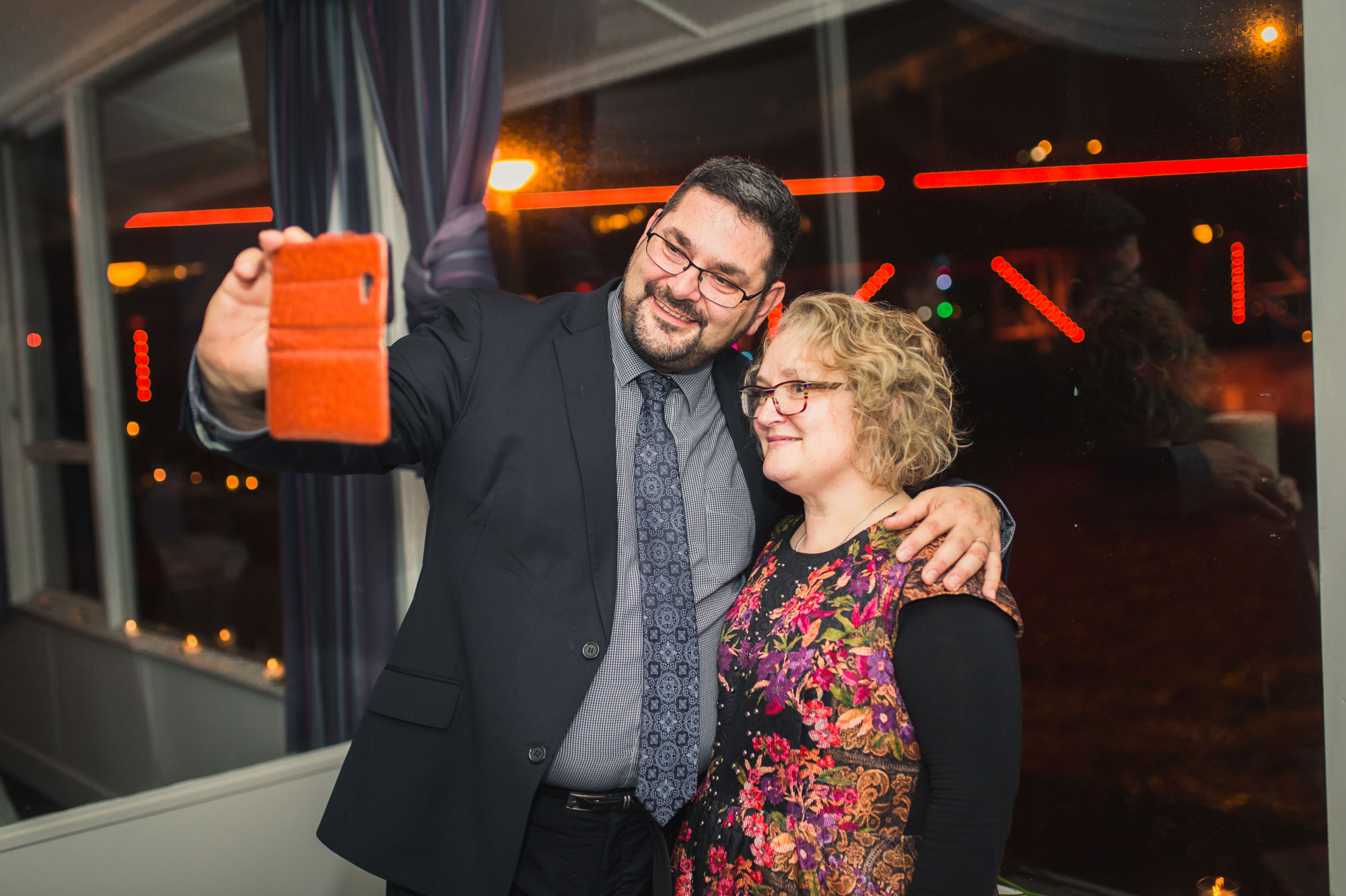 wedding guests selfie