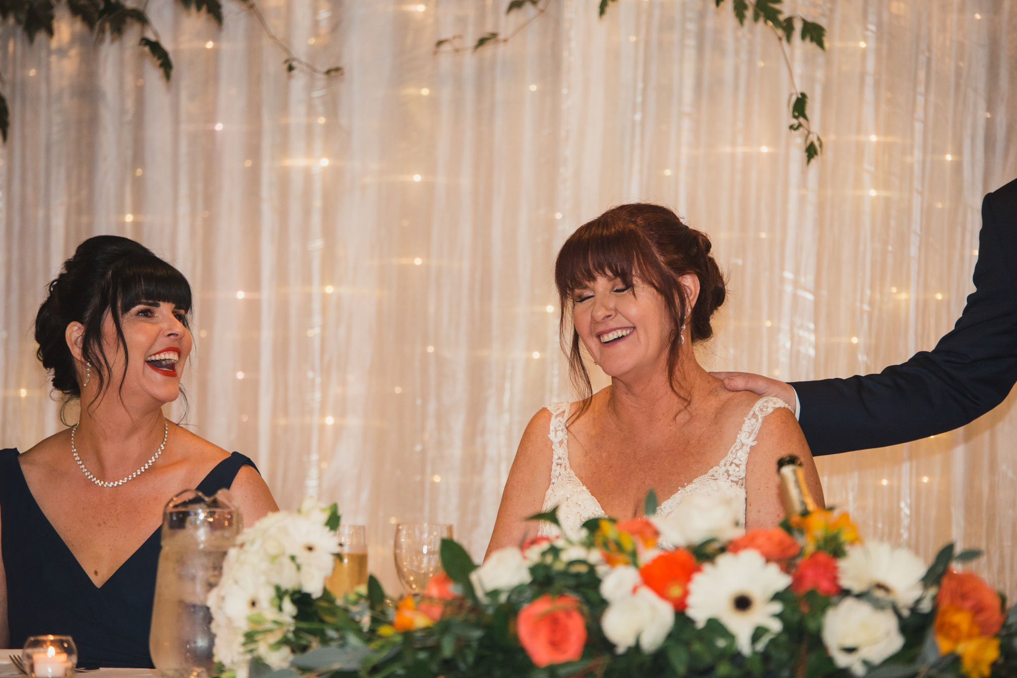 bride laughing speech