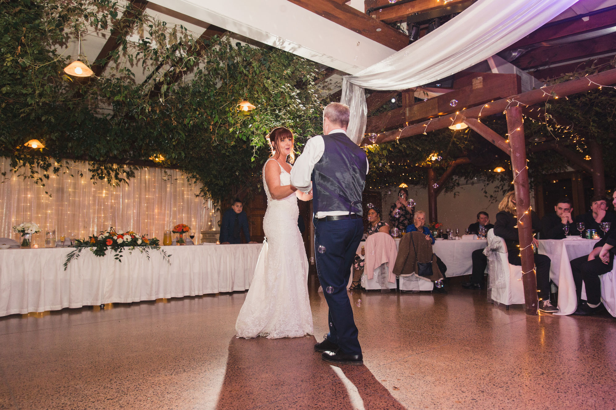 bride and groom first dance