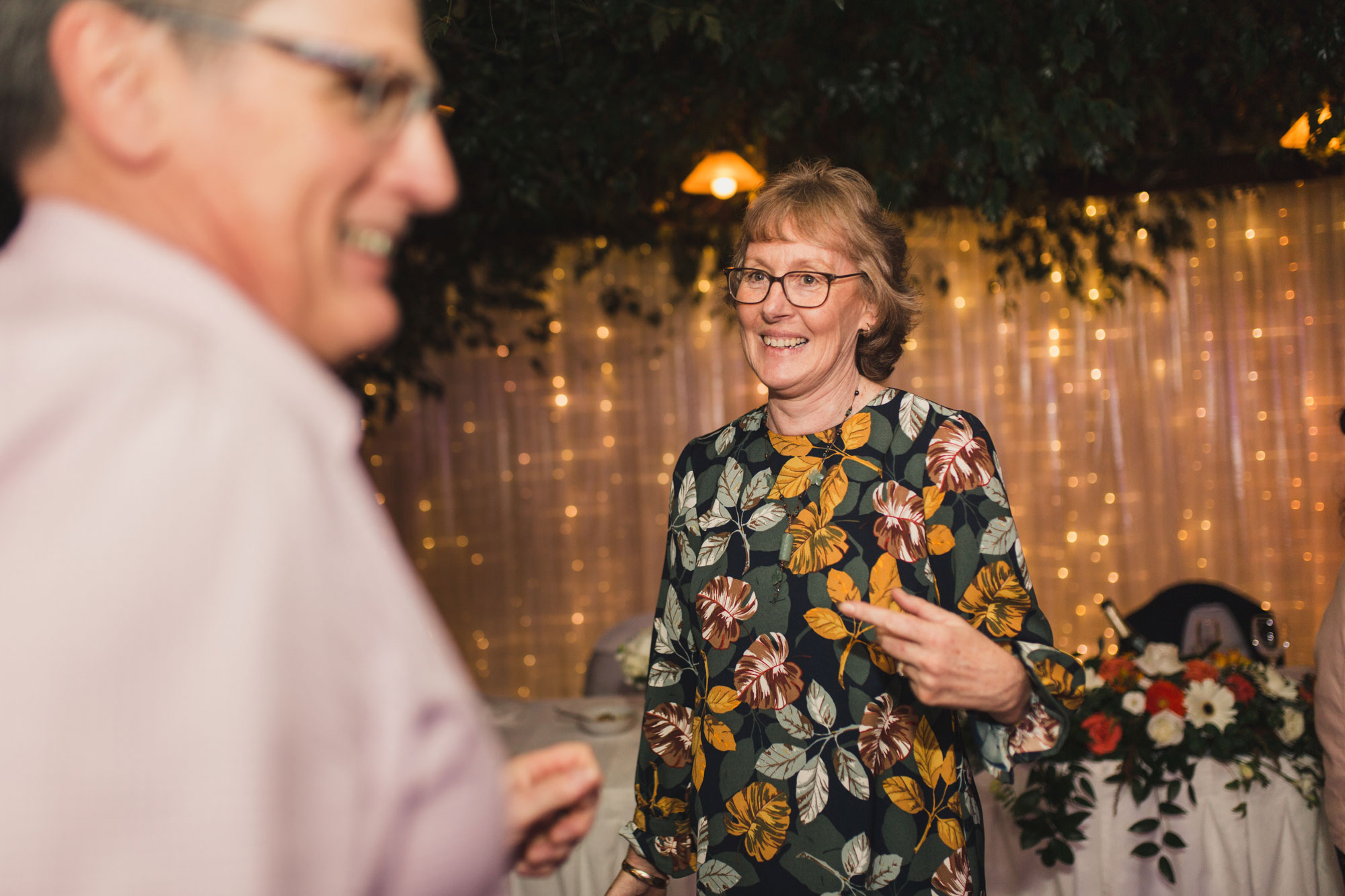 guest smiling on dance floor