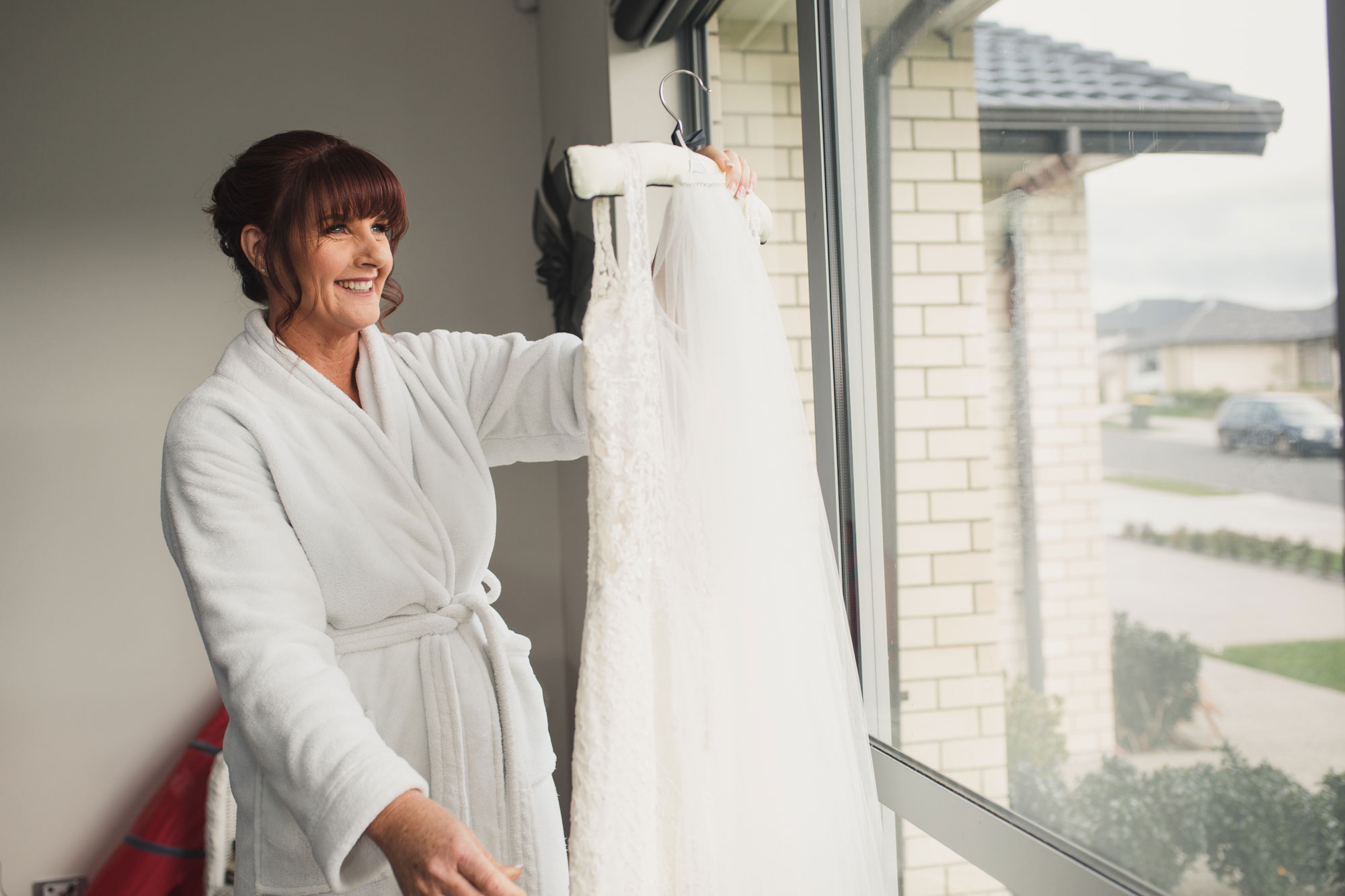 bride and her dress